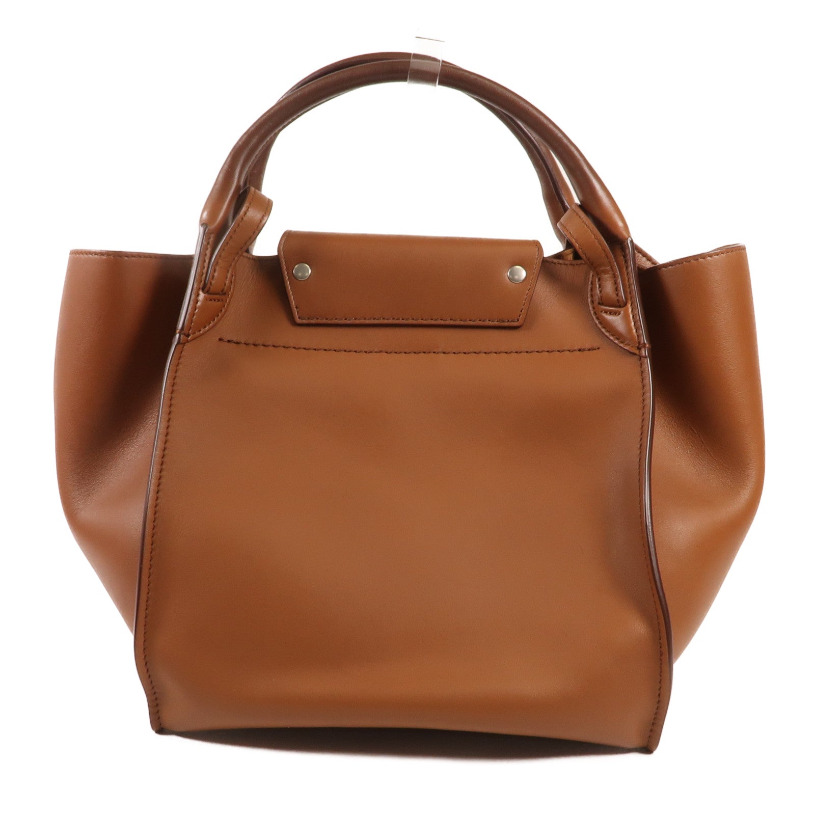 CELINE 牛皮皮革Big Bag銀扣手挽肩背兩用袋