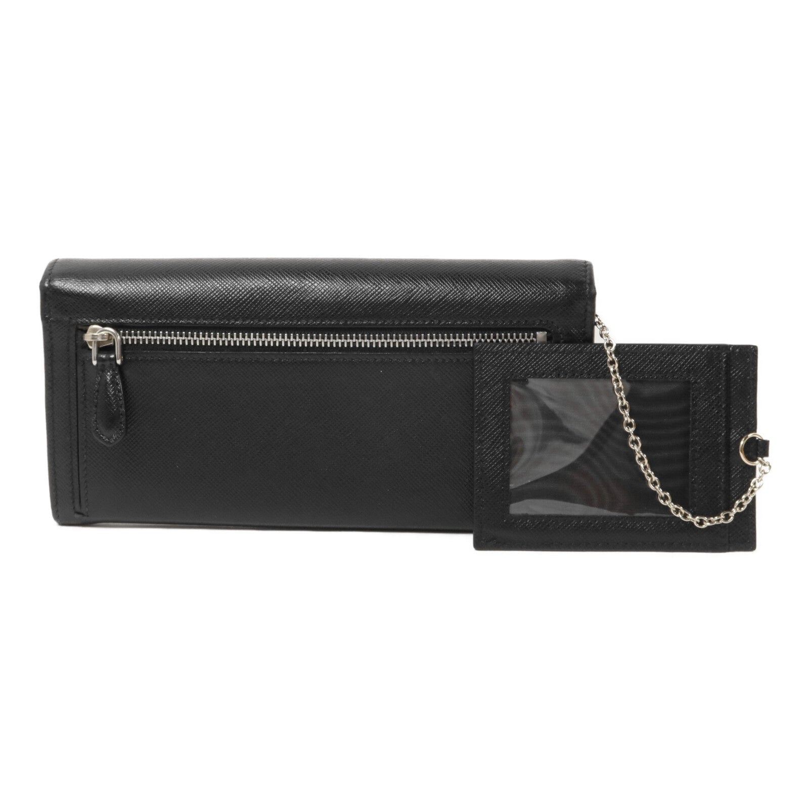 PRADA Saffiano皮革Long Wallet with Card Case長錢包連卡片套