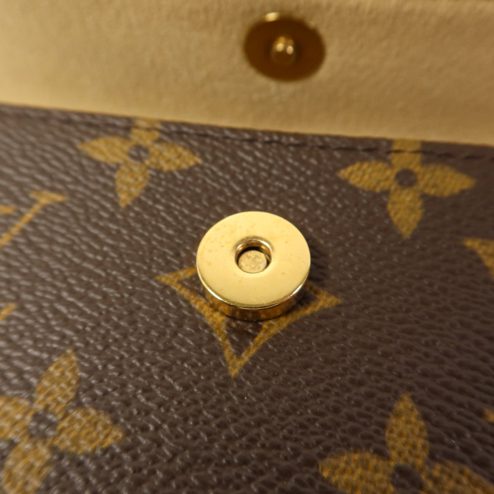 LOUIS VUITTON Monogram Pochette Florentine金扣腰包棕色