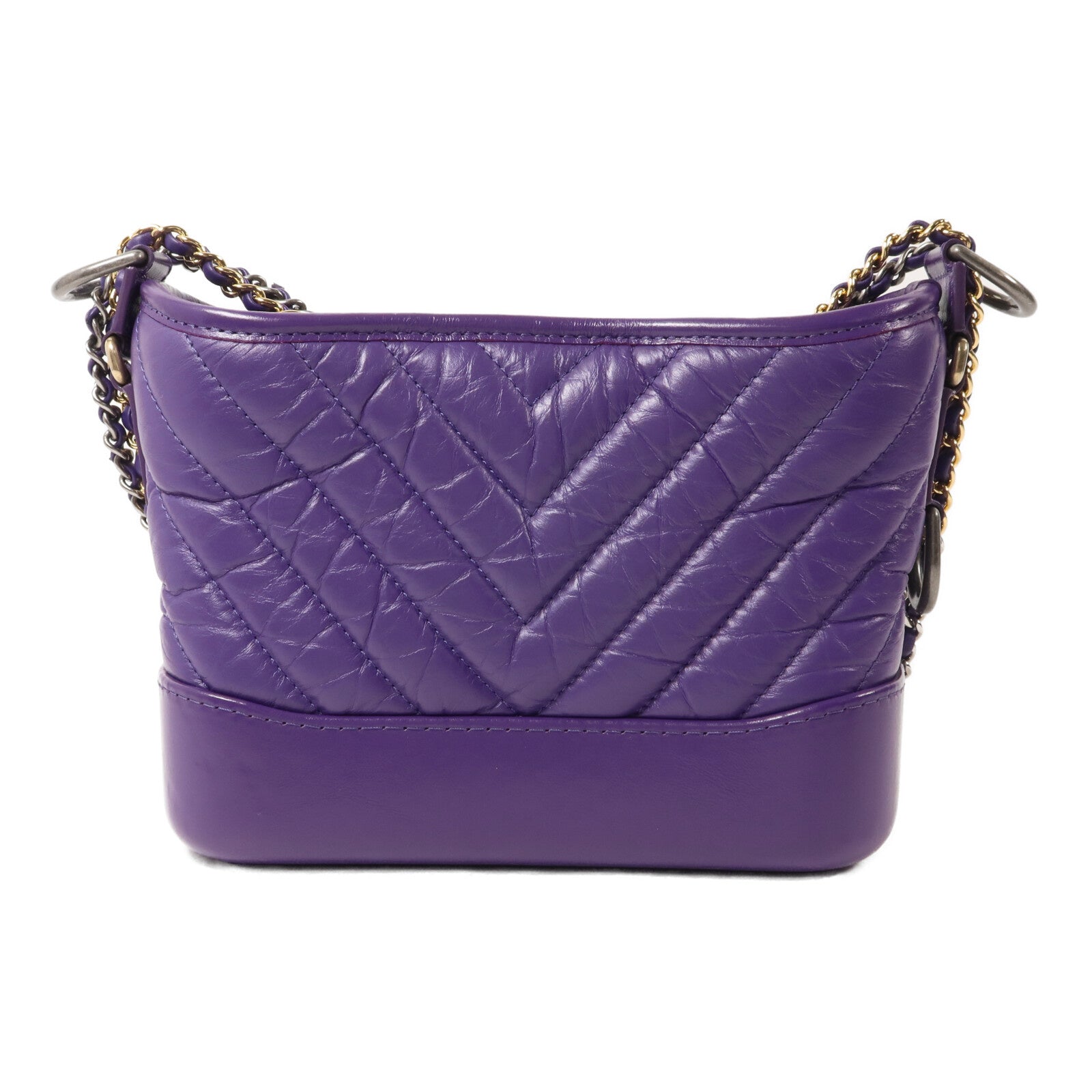 CHANEL 牛皮皮革Gabrielle Small Chevron鏈帶肩背袋