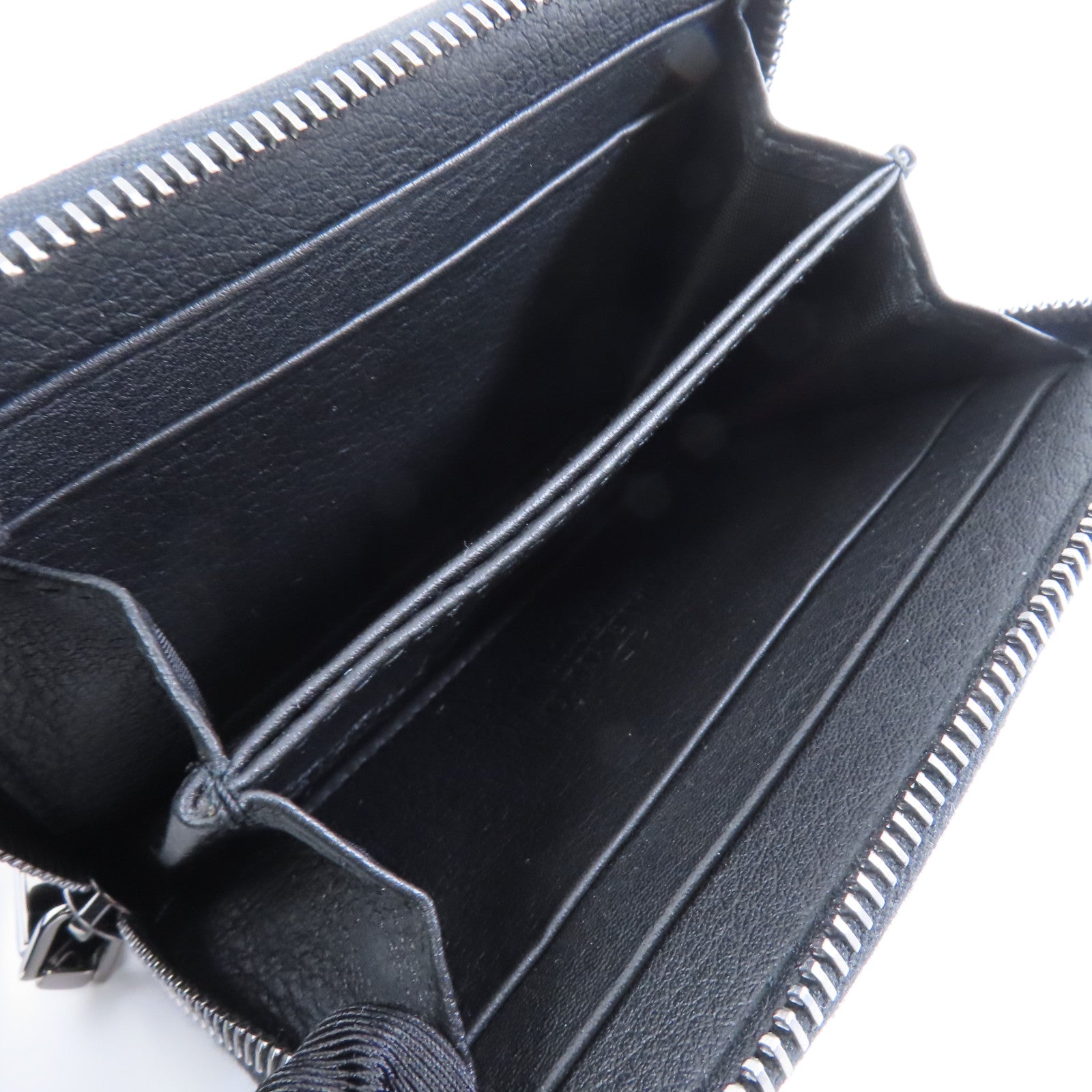 Valentino 【激減優惠】牛皮皮革Neck Wallet銀扣零錢包黑色