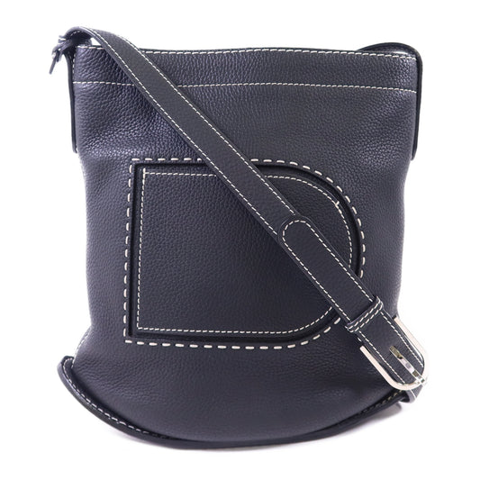 Delvaux 牛皮皮革Delvaux Pin Daily銀扣肩背袋