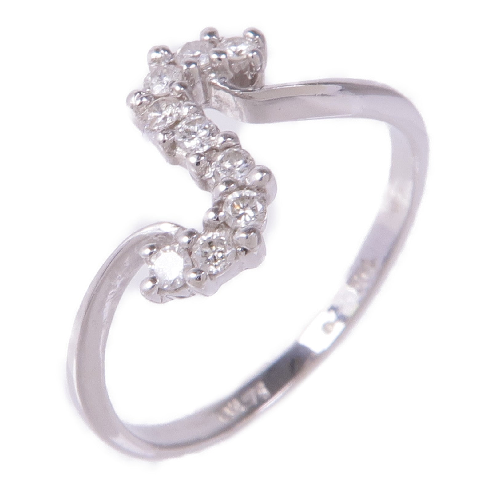 JEWELRY Diamond Ring 18K White Gold US#5.25