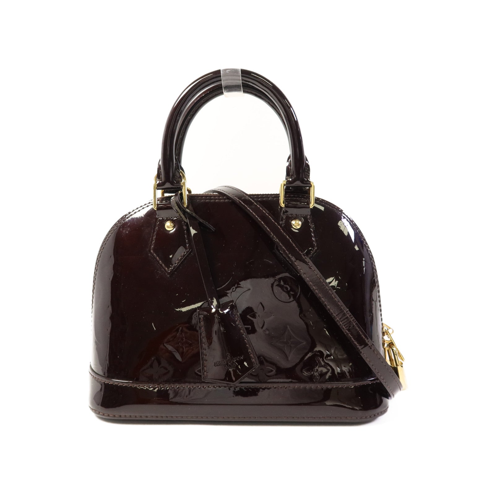 LOUIS VUITTON Vernis Alma BB金扣手挽肩背兩用袋