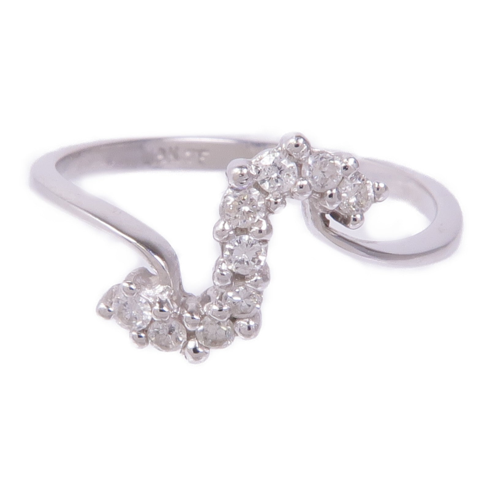 JEWELRY Diamond Ring 18K White Gold US#5.25