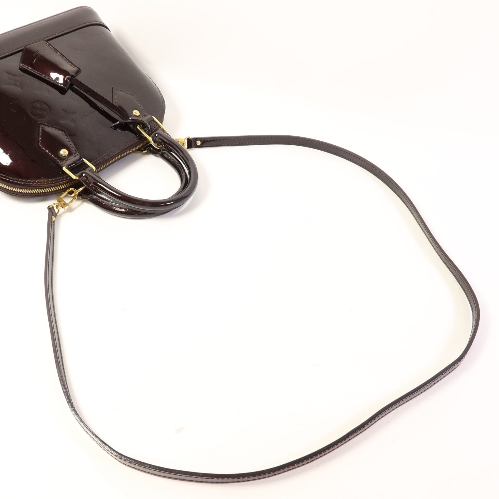 LOUIS VUITTON Vernis Alma BB金扣手挽肩背兩用袋