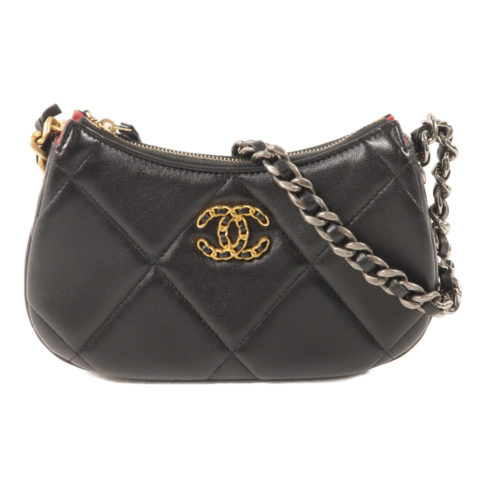 CHANEL 羊皮皮革C19 Hobo肩背袋