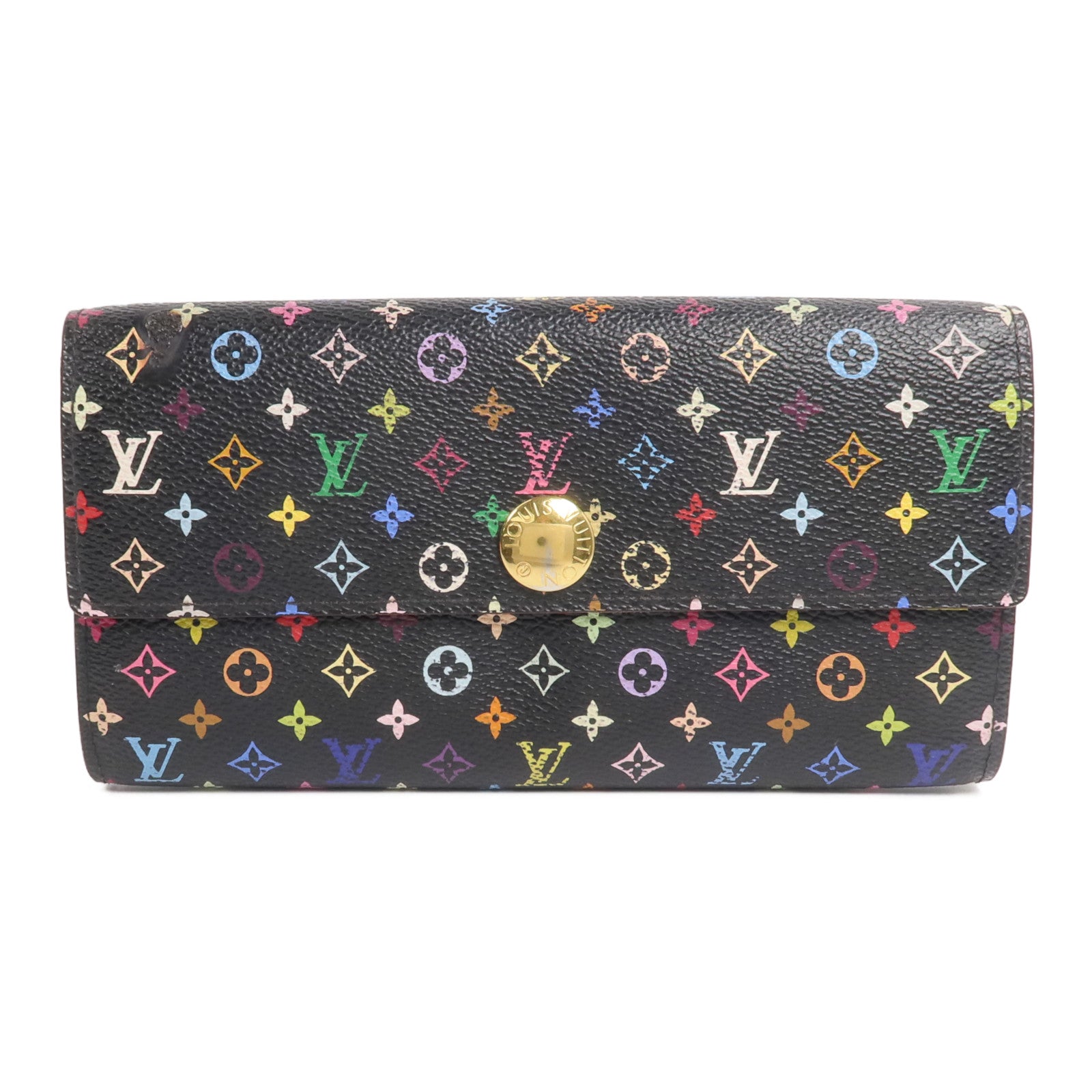 LOUIS VUITTON Monogram Multicolore Portefeuille Sarah Wallet長錢包