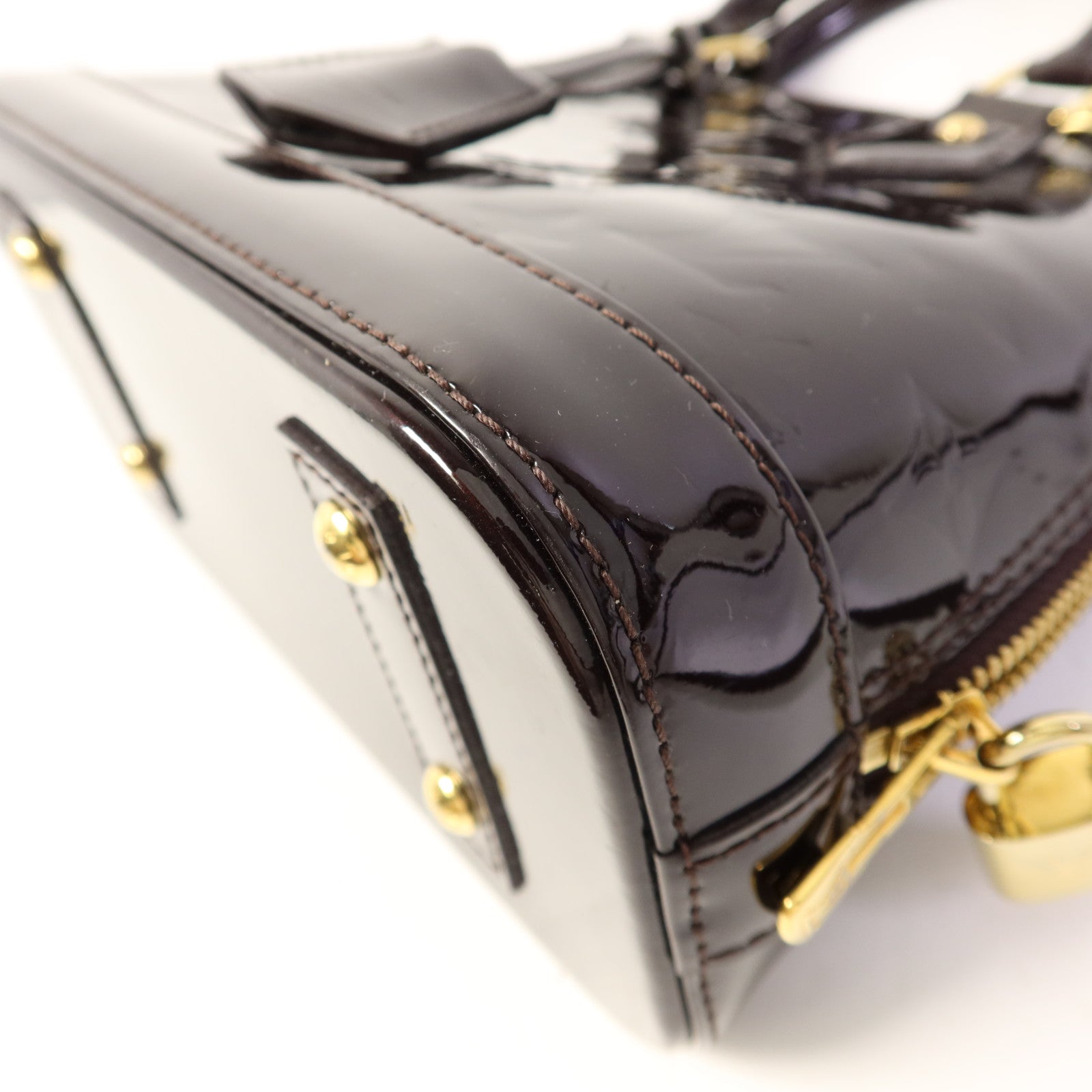 LOUIS VUITTON Vernis Alma BB金扣手挽肩背兩用袋