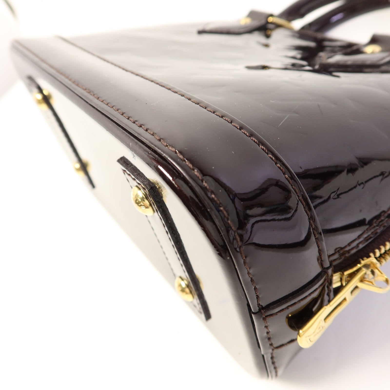 LOUIS VUITTON Vernis Alma BB金扣手挽肩背兩用袋