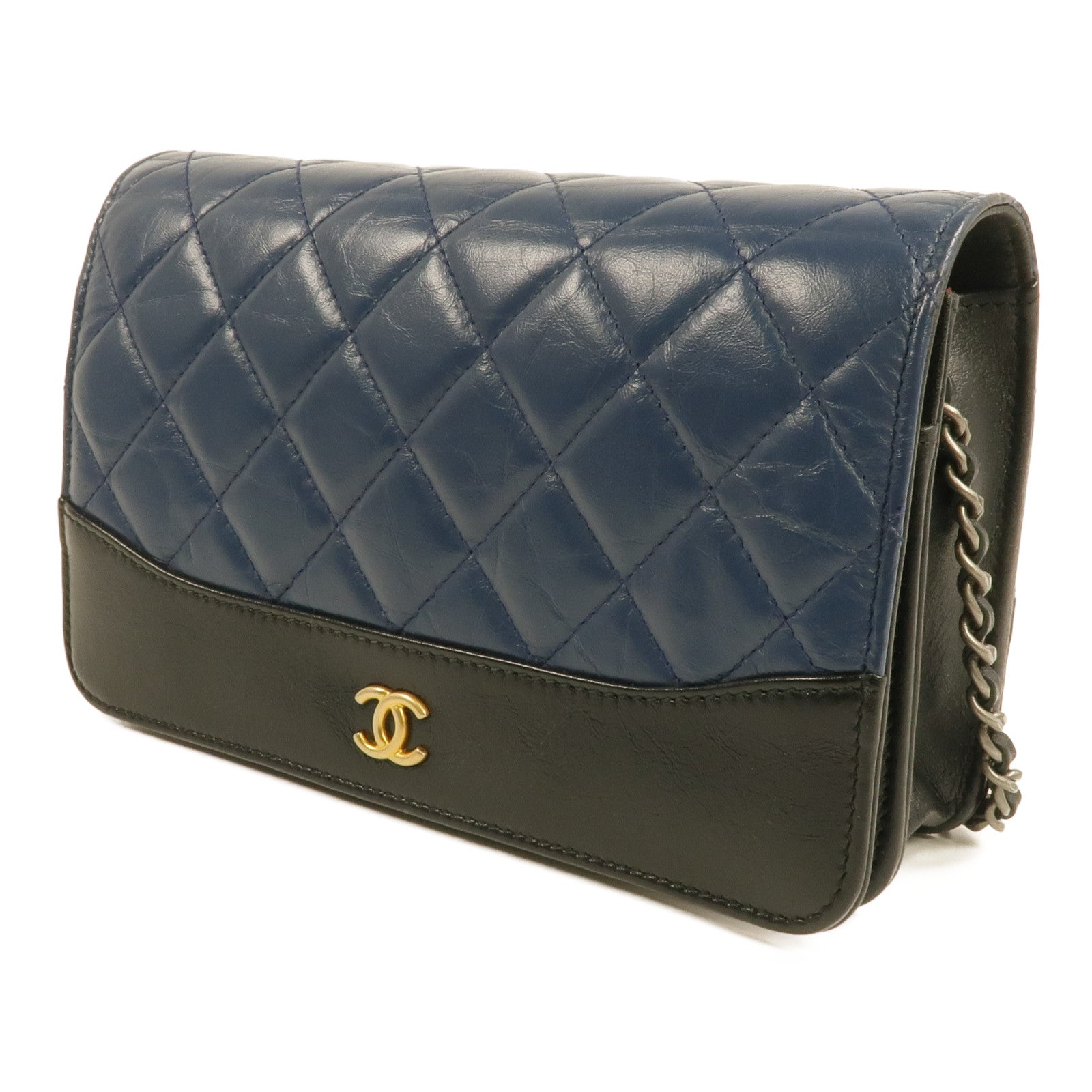 CHANEL 羊皮皮革WOC Wallet On Chain金扣鏈帶肩背袋