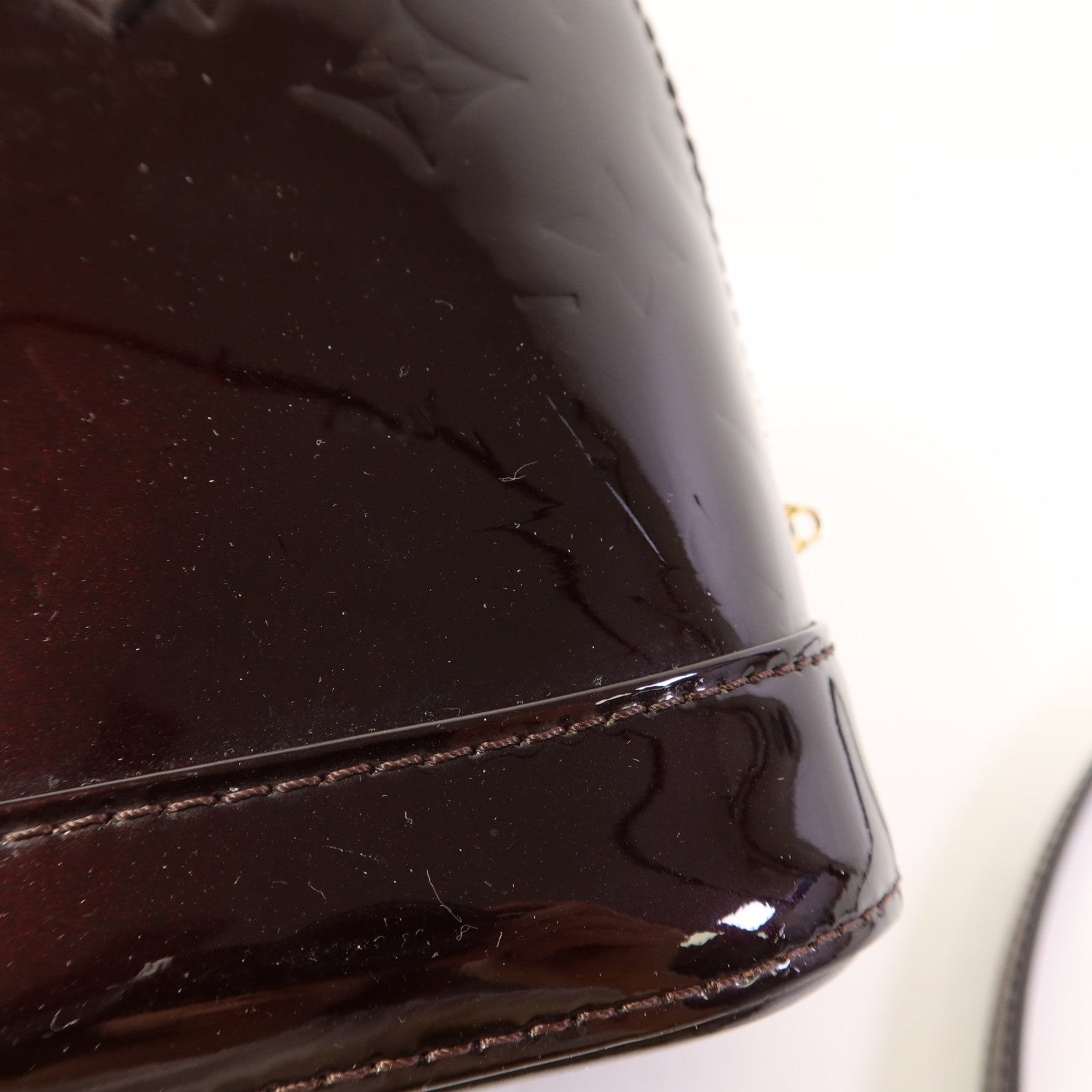 LOUIS VUITTON Vernis Alma BB金扣手挽肩背兩用袋