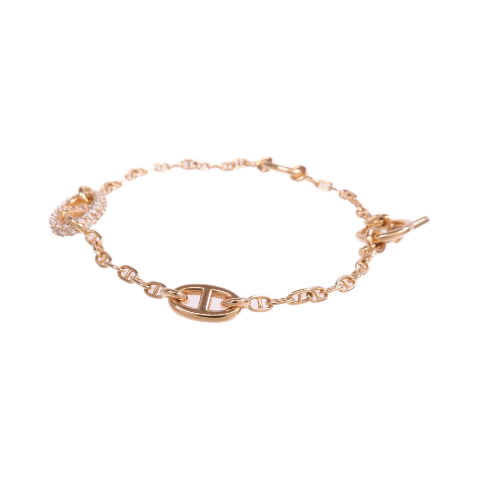 HERMES 18K玫瑰金Farandole Bracelet鑽石手鏈