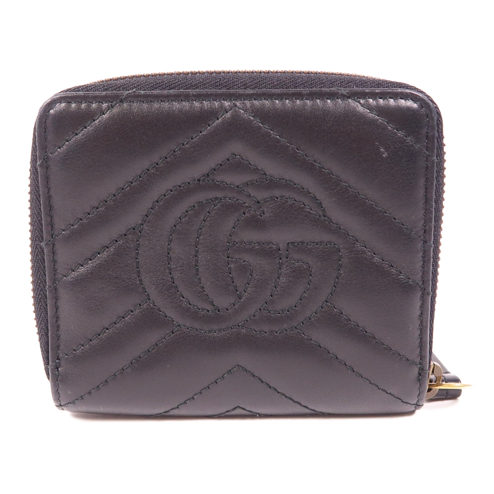GUCCI 【激減優惠】牛皮皮革GG Marmont Wallet金扣錢包