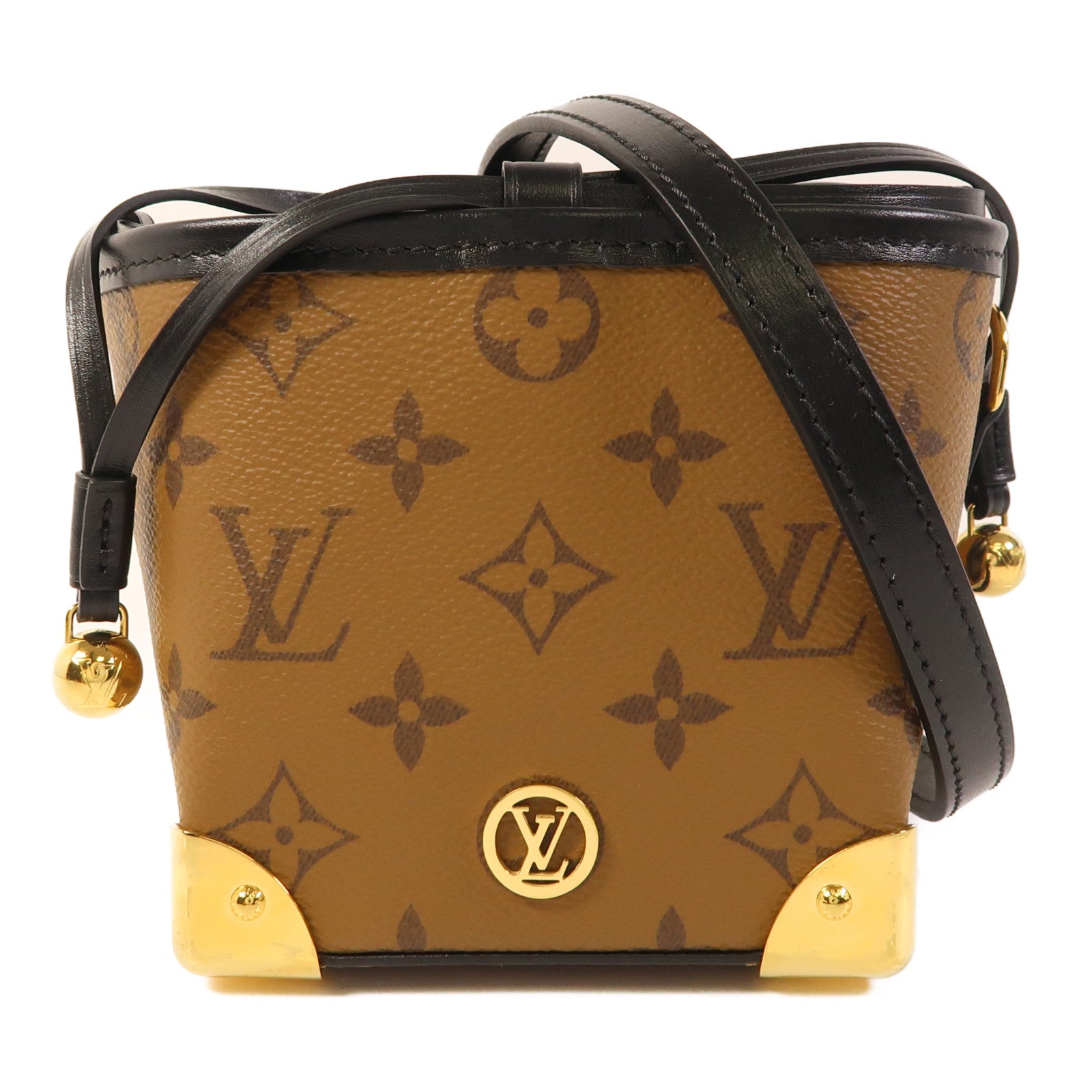 LOUIS VUITTON Monogram Reverse Noe Purse金扣肩背袋