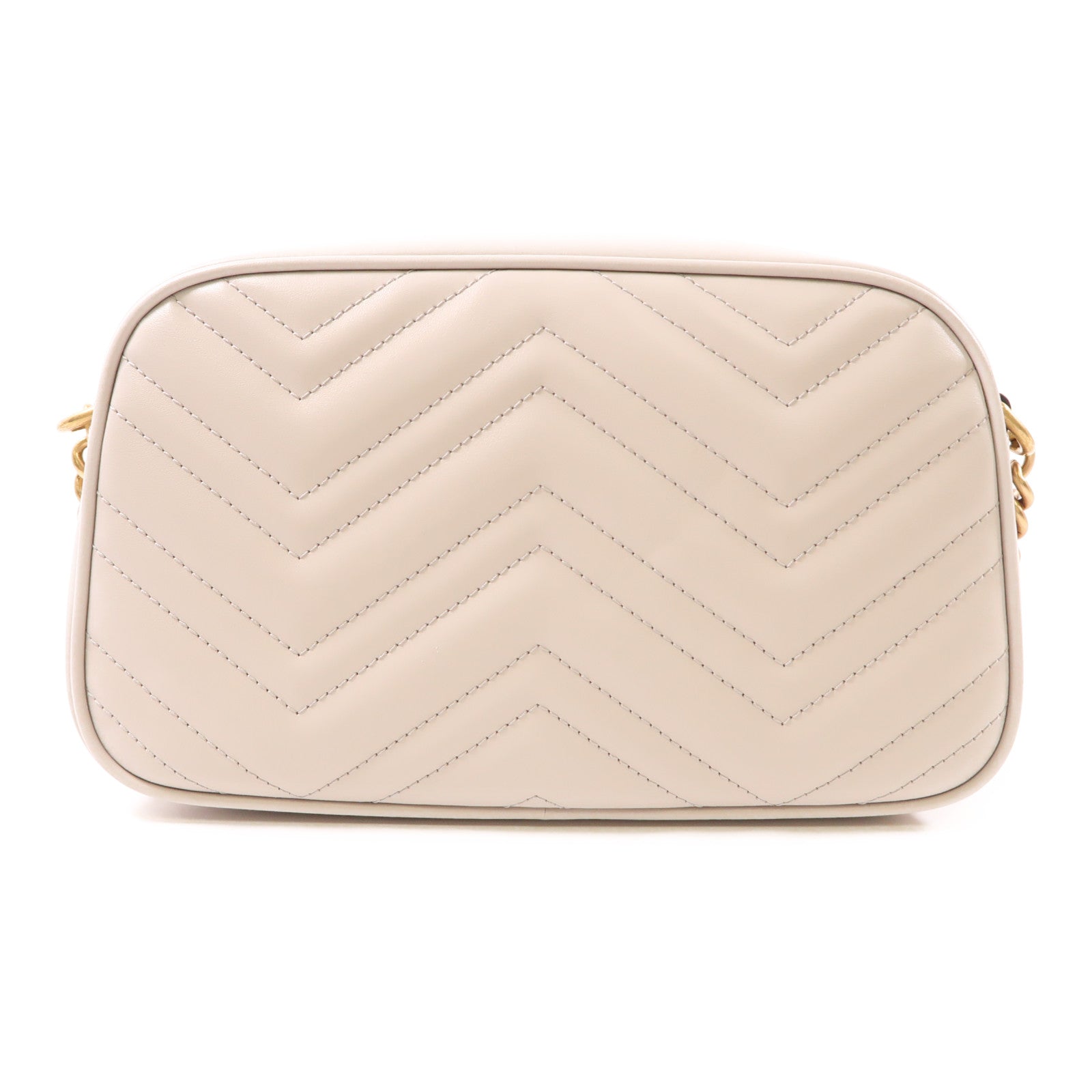 GUCCI GG Marmont Small Camera Bag Shoulder Bag 447632 AABZB Calf Light Grey