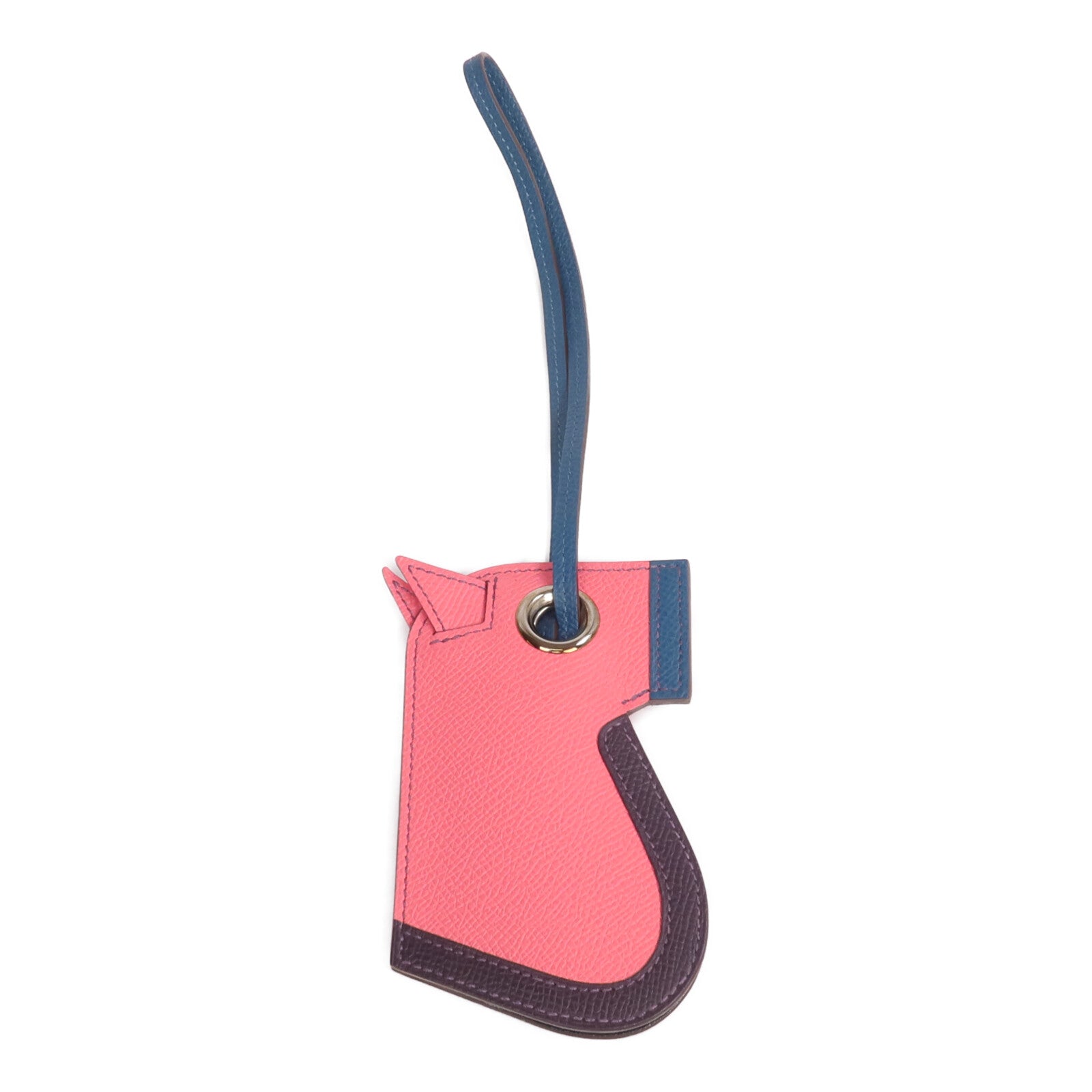 HERMES Epsom皮革Camail Key Ring鑰匙圈Rose Azalee/Colvert/Raisin