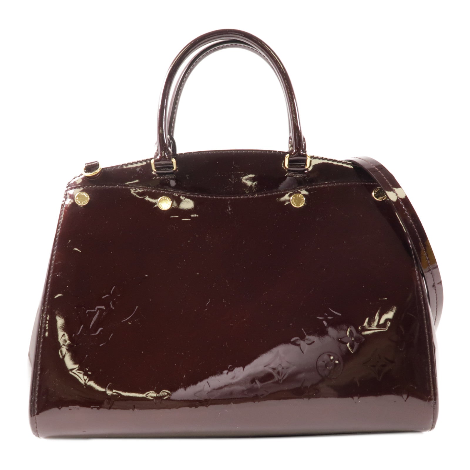 LOUIS VUITTON LV GHW Brea MM 2 Way Bag M50597 Monogram Vernis Burgundy