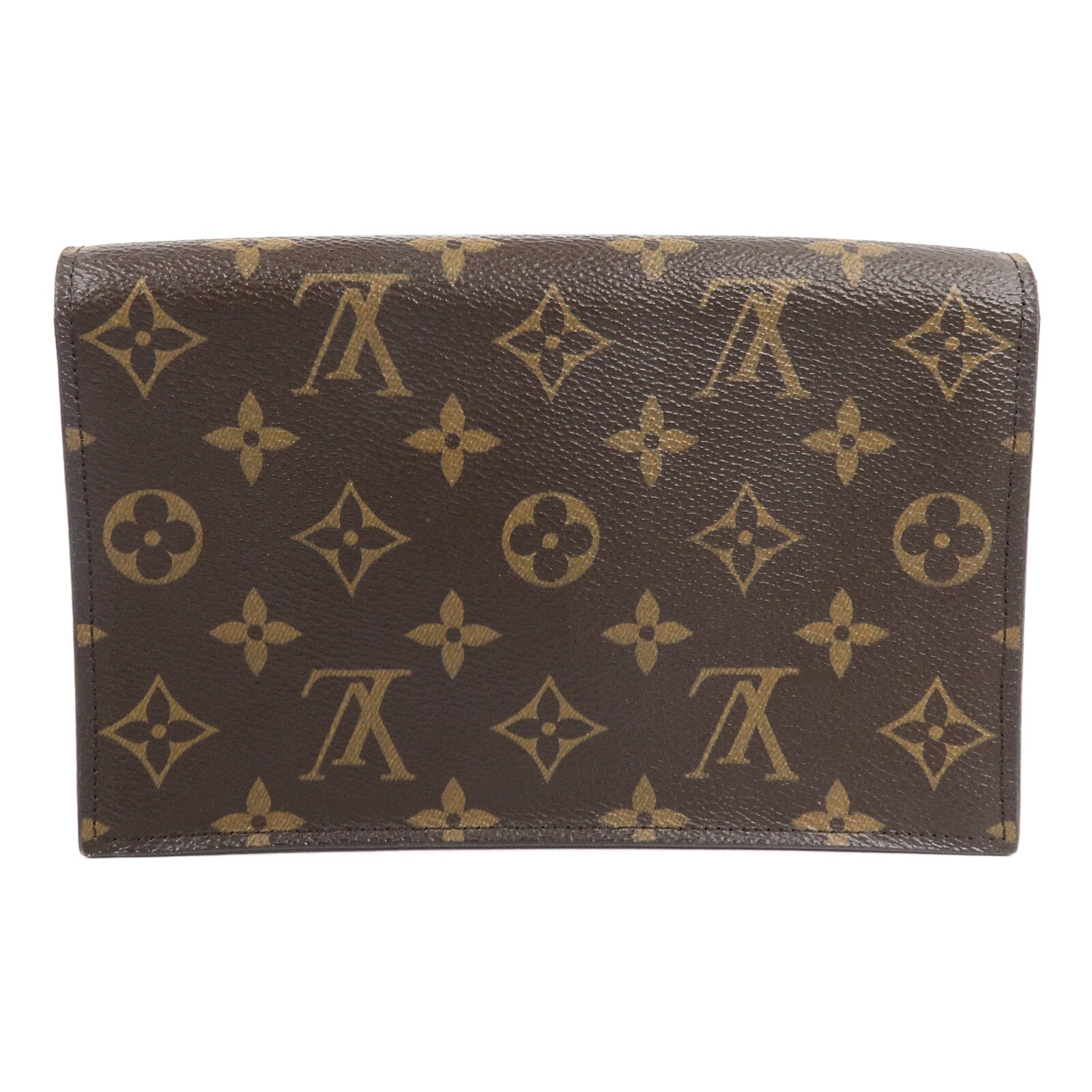 LOUIS VUITTON Monogram Flore Chain Wallet金扣鏈帶肩背袋
