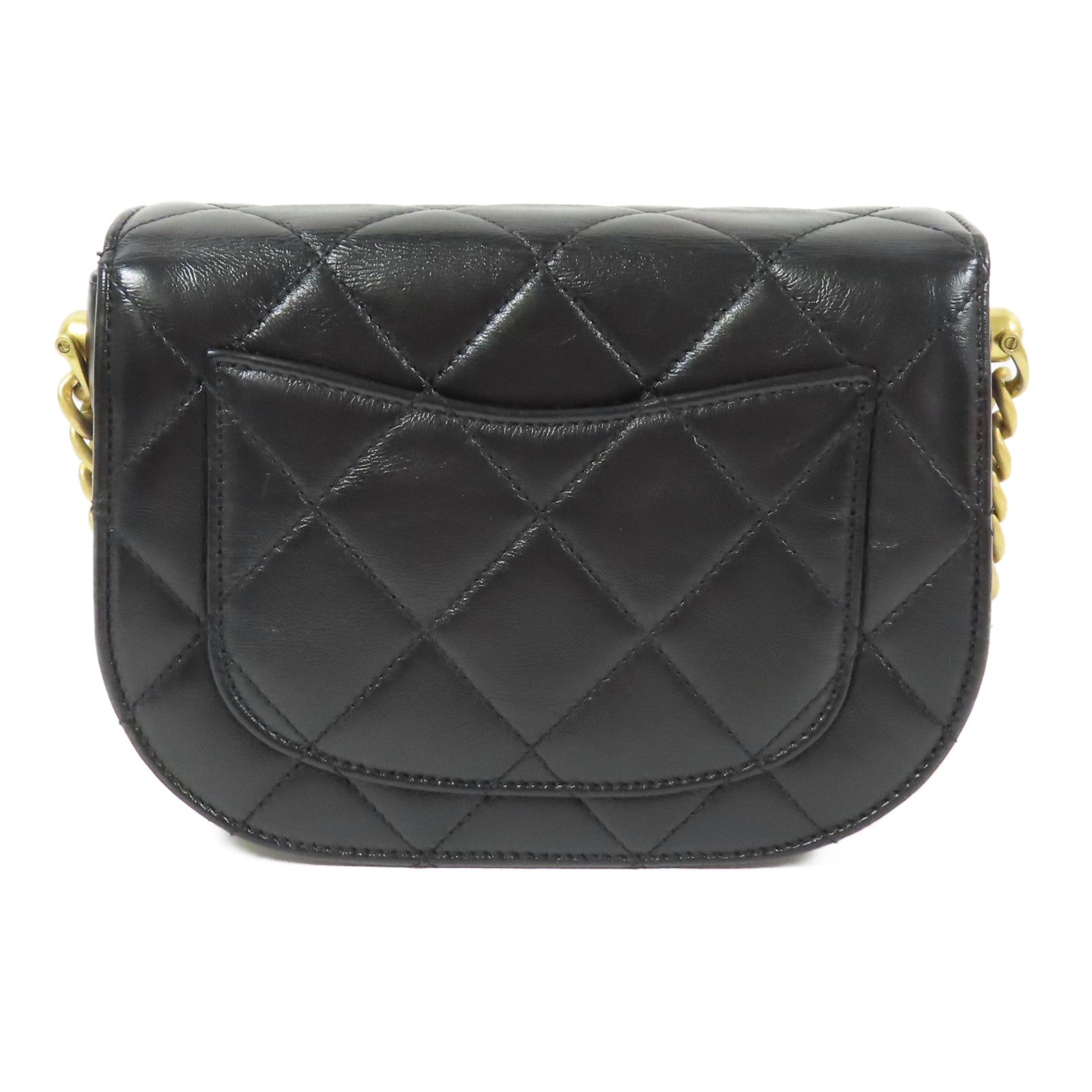 CHANEL 羊皮皮革Mini Messenger Bag金扣肩背袋