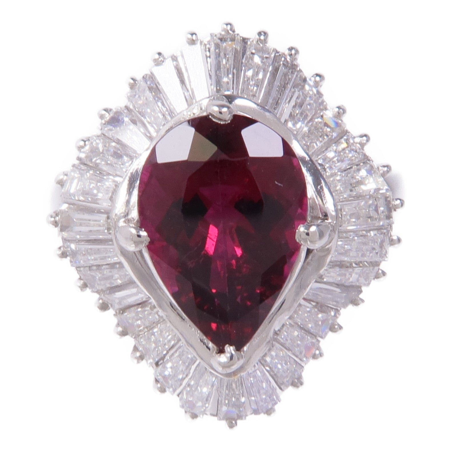 JEWELRY PT900鉑金Tourmaline/Diamond Ring碧璽/鑽石戒指US#5.25