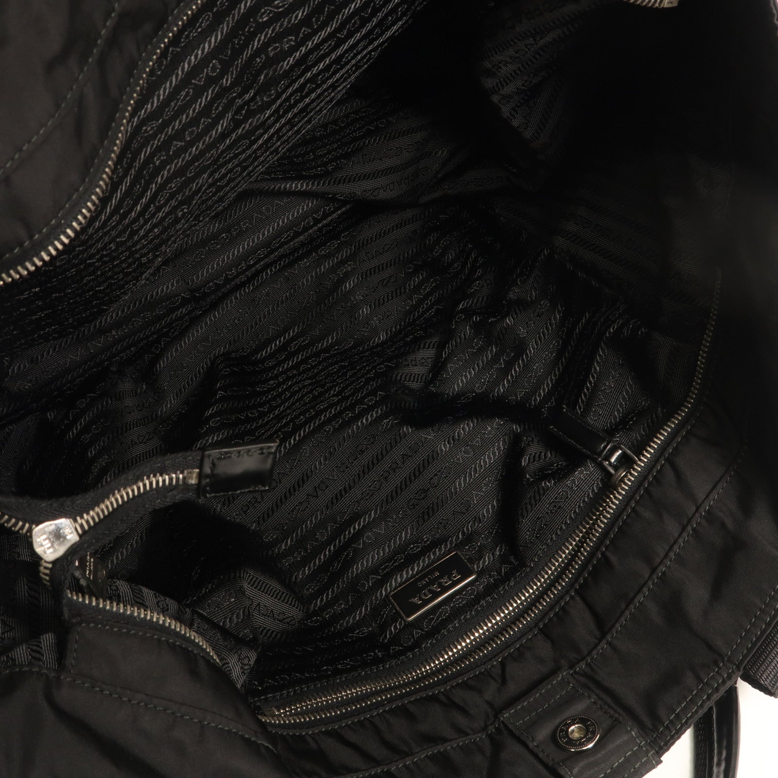 PRADA 尼龍2 Way Shoulder銀扣手挽肩背兩用袋