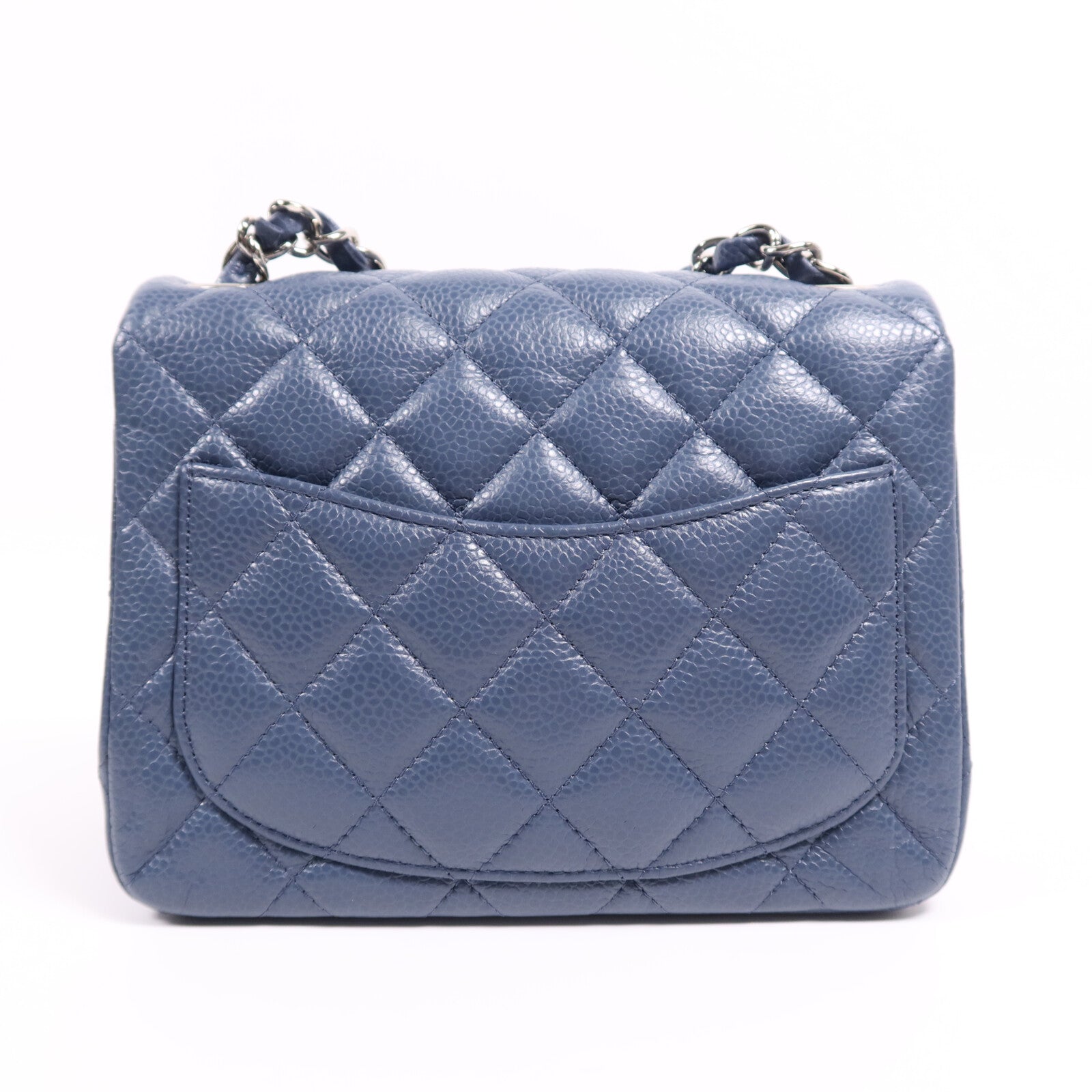 CHANEL 羊皮皮革Mini Classic 17銀扣鏈帶肩背袋