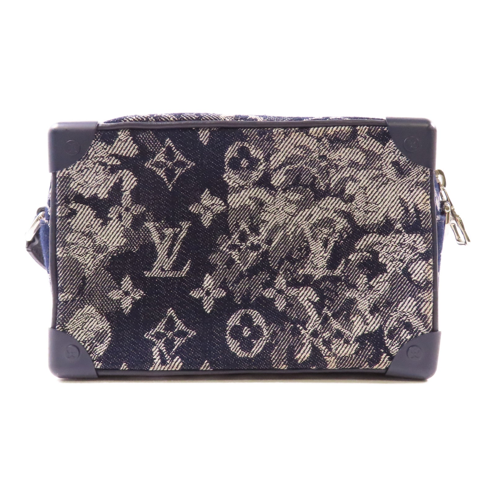 LOUIS VUITTON Monogram Tapestry Mini Soft Trunk銀扣肩背袋