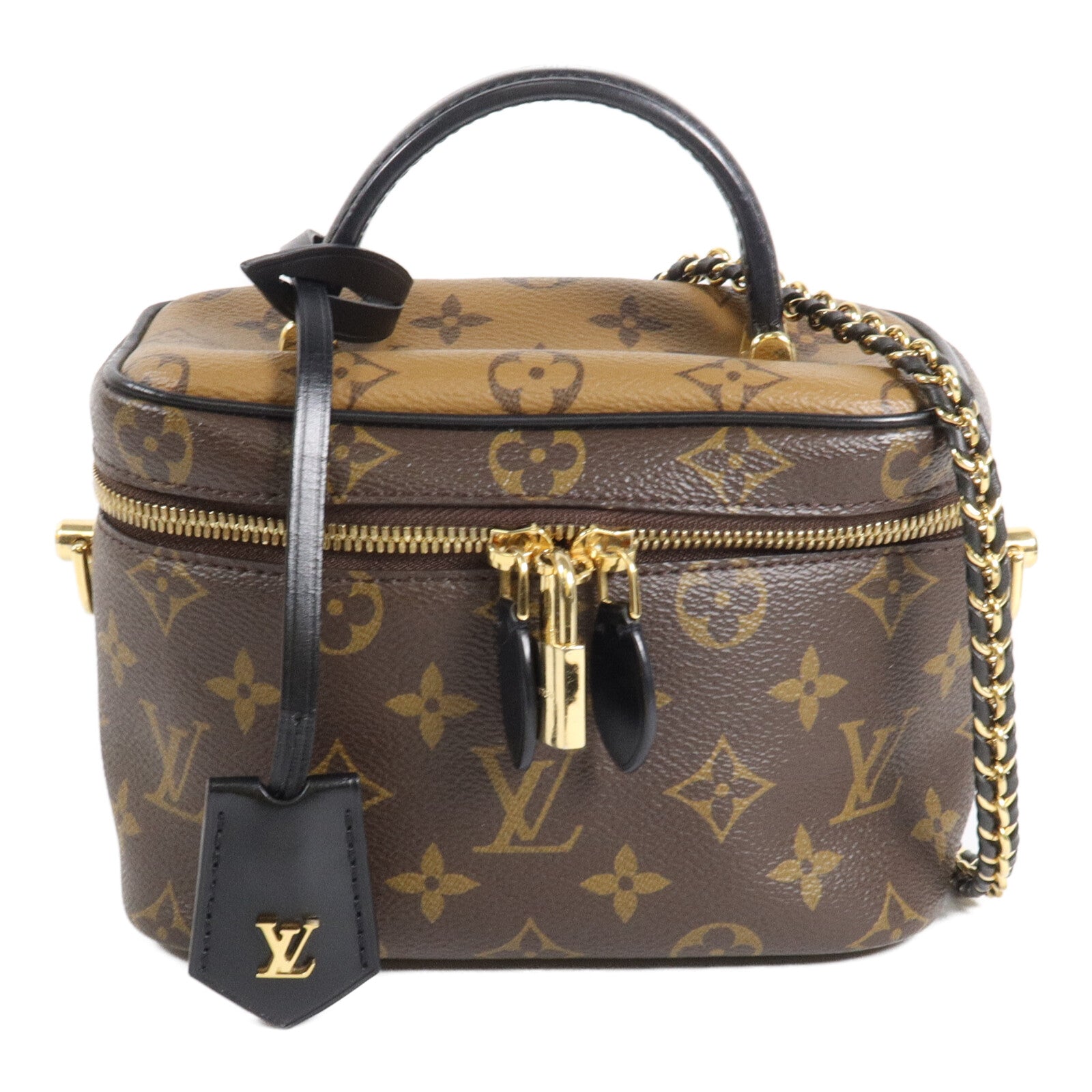 LOUIS VUITTON Monogram/Monogram Reverse Vanity PM手挽肩背兩用袋