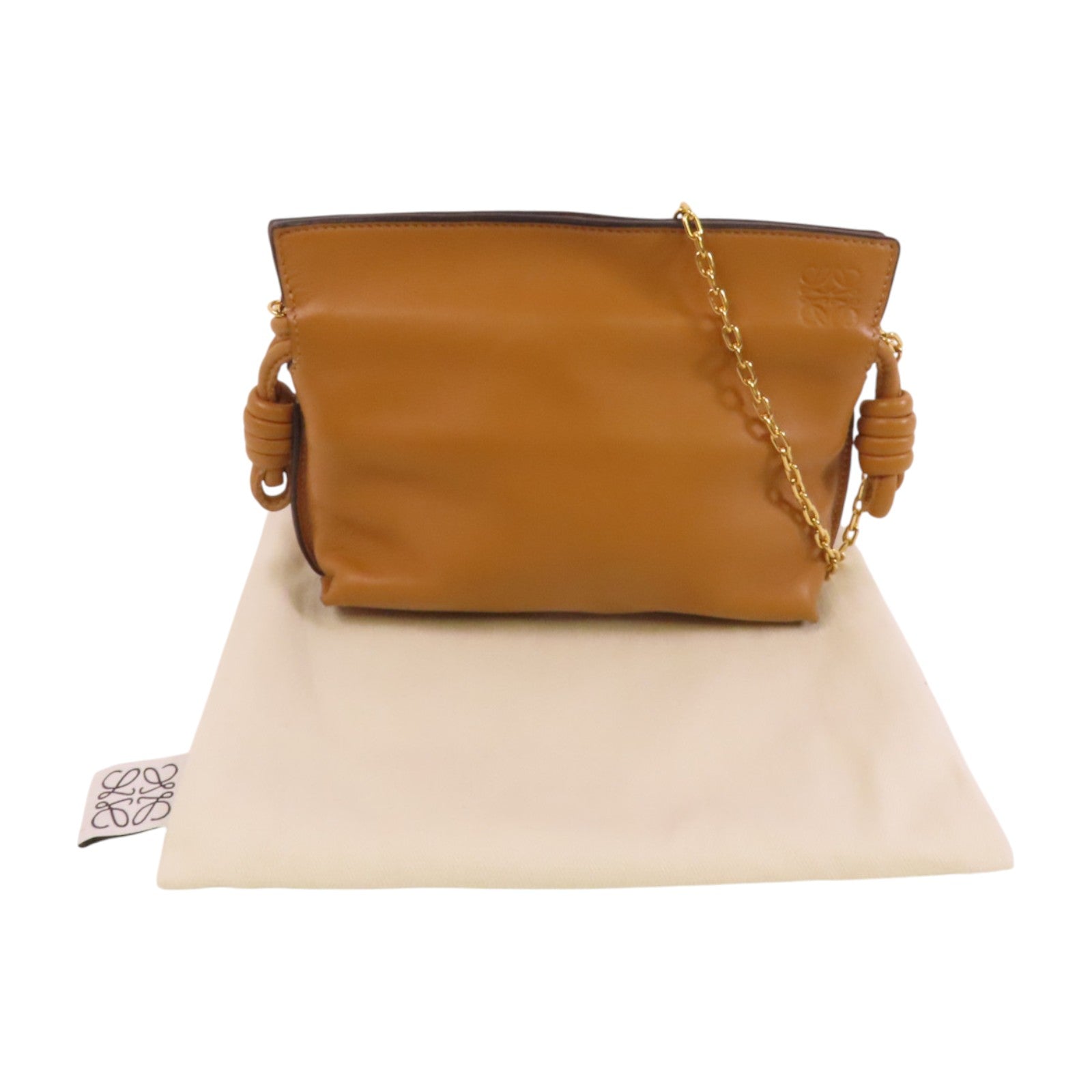 LOEWE 牛皮皮革Flamenco Nano鏈帶肩背袋