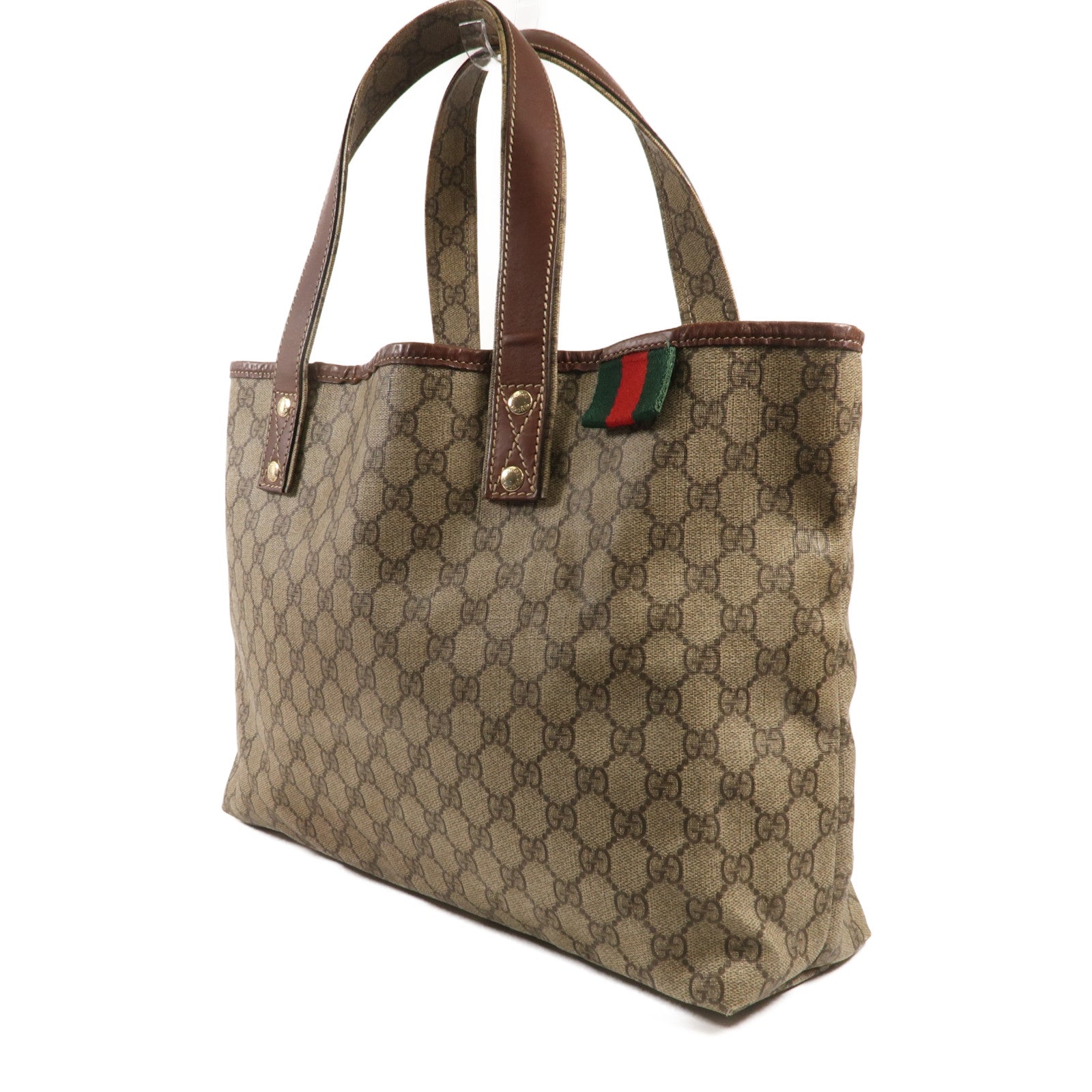 GUCCI 塗層帆布Tote Bag金扣手挽袋