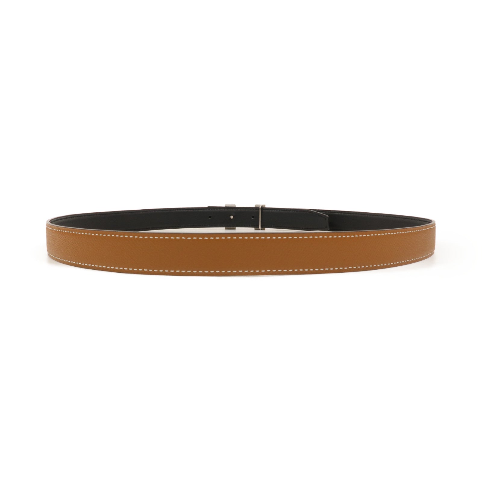 HERMES Epsom皮革H Belt Buckle & Reversible Belt 95cm皮帶Gold/Noir