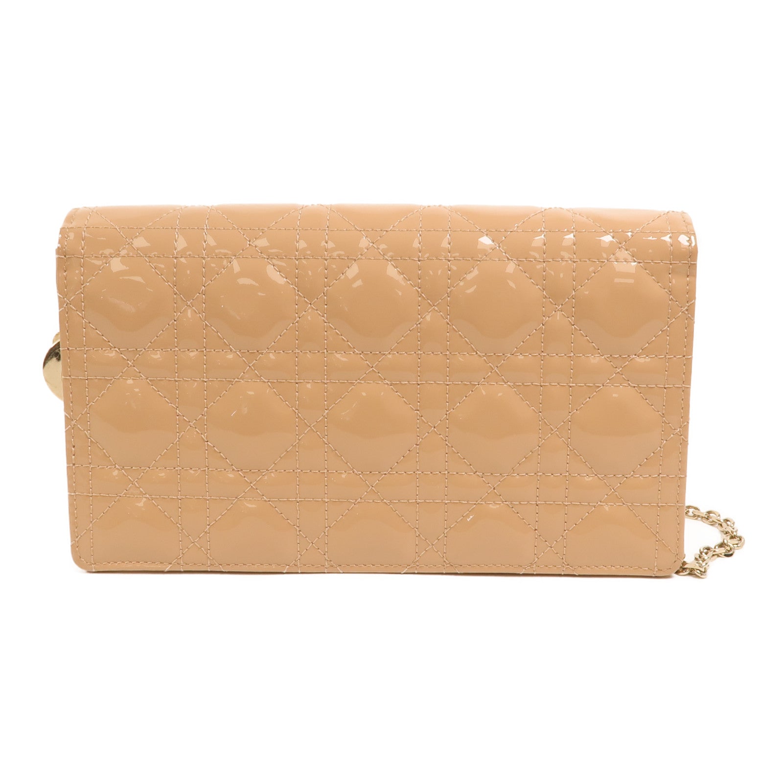 Dior 漆皮皮革Lady Dior Pouch鏈帶肩背袋