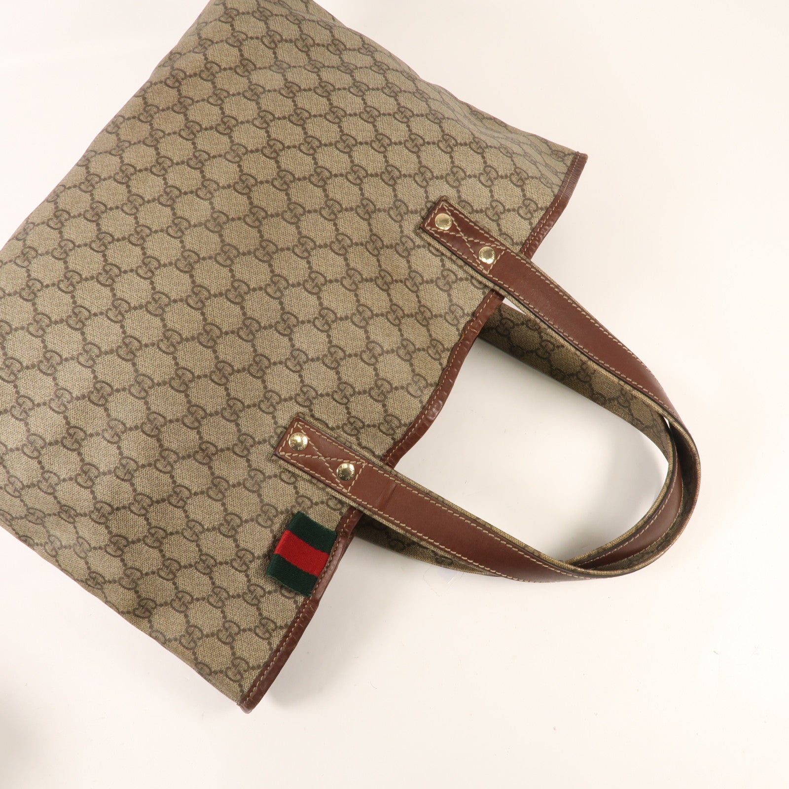 GUCCI 塗層帆布Tote Bag金扣手挽袋