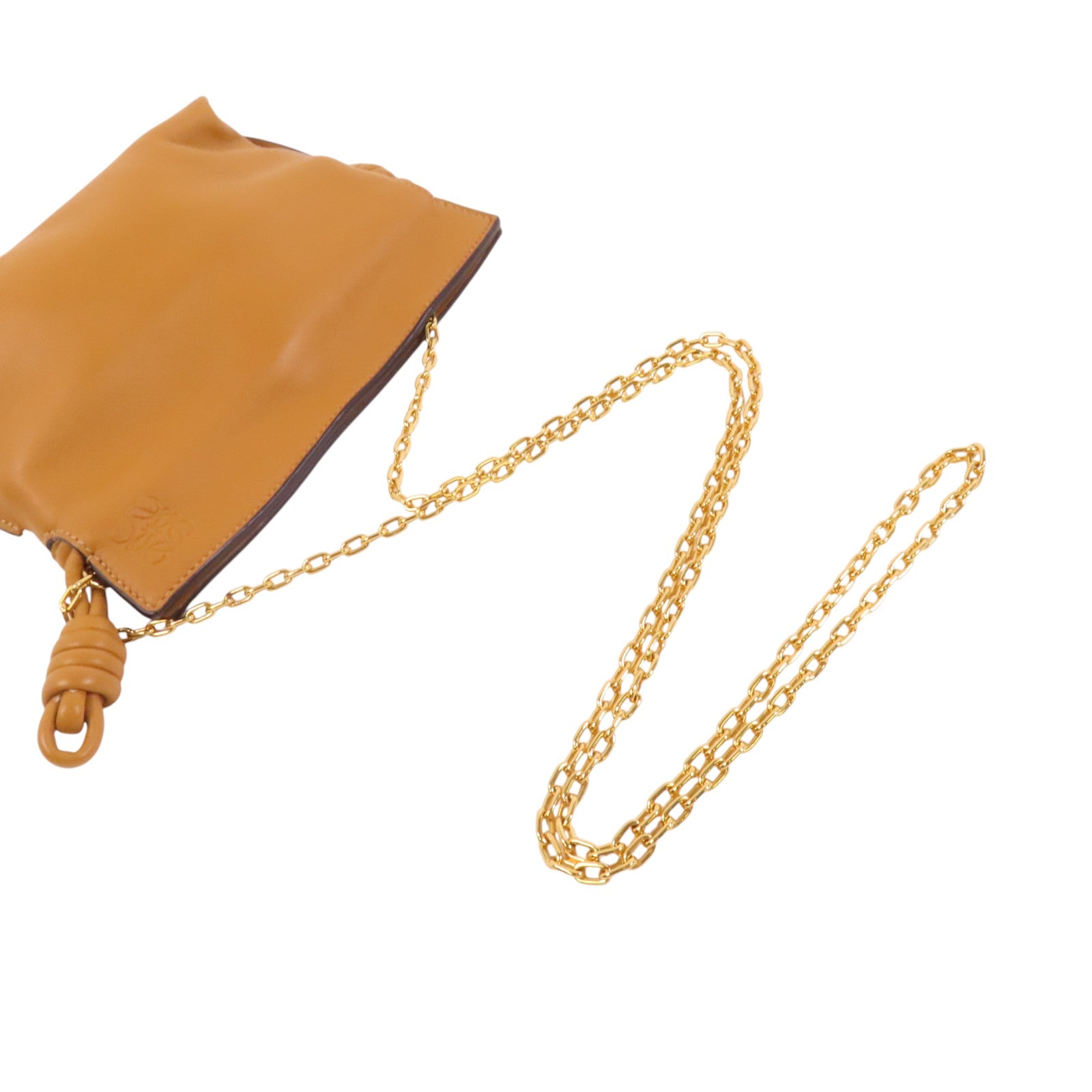 LOEWE 牛皮皮革Flamenco Nano鏈帶肩背袋