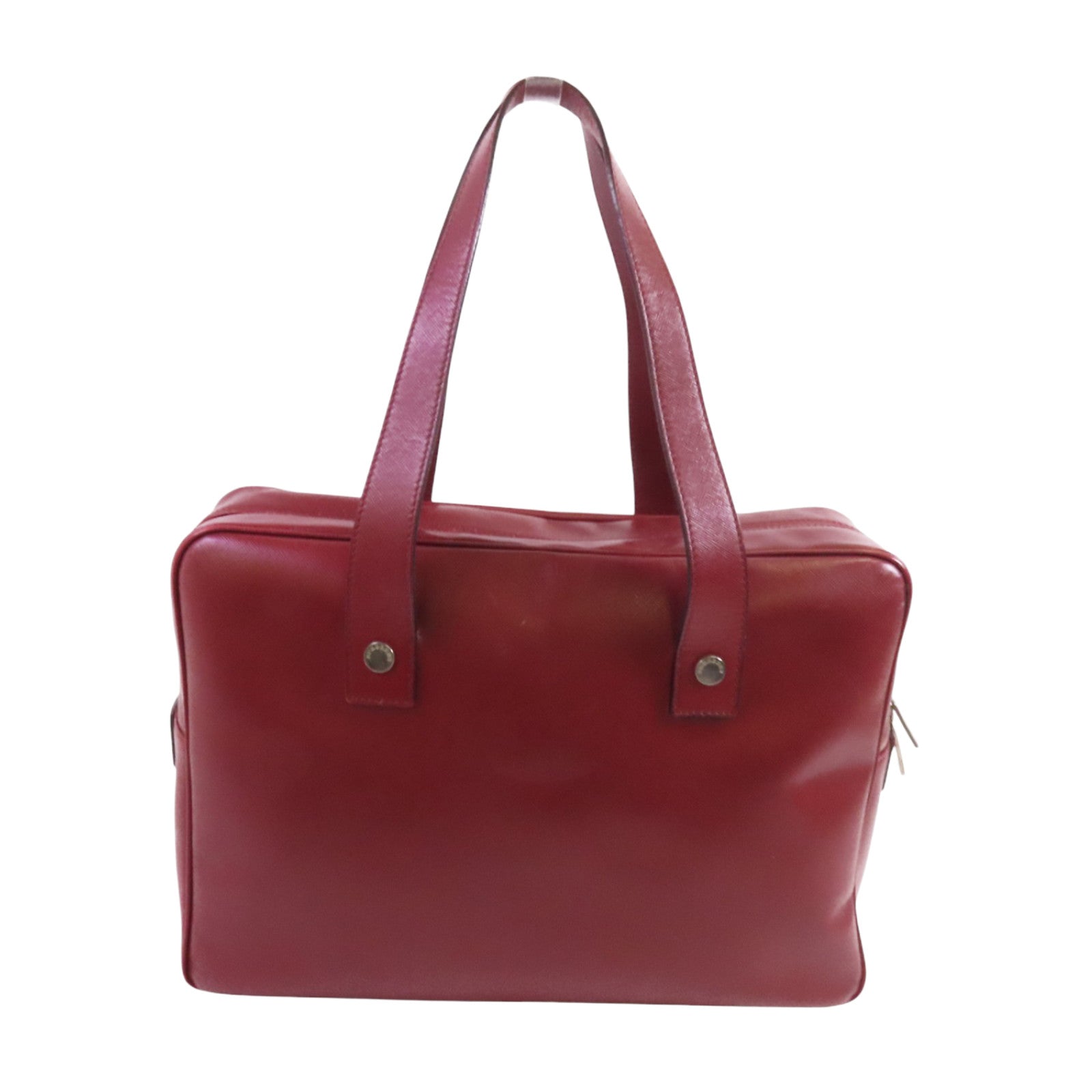 BURBERRY 牛皮皮革Boston Bag銀扣手挽袋