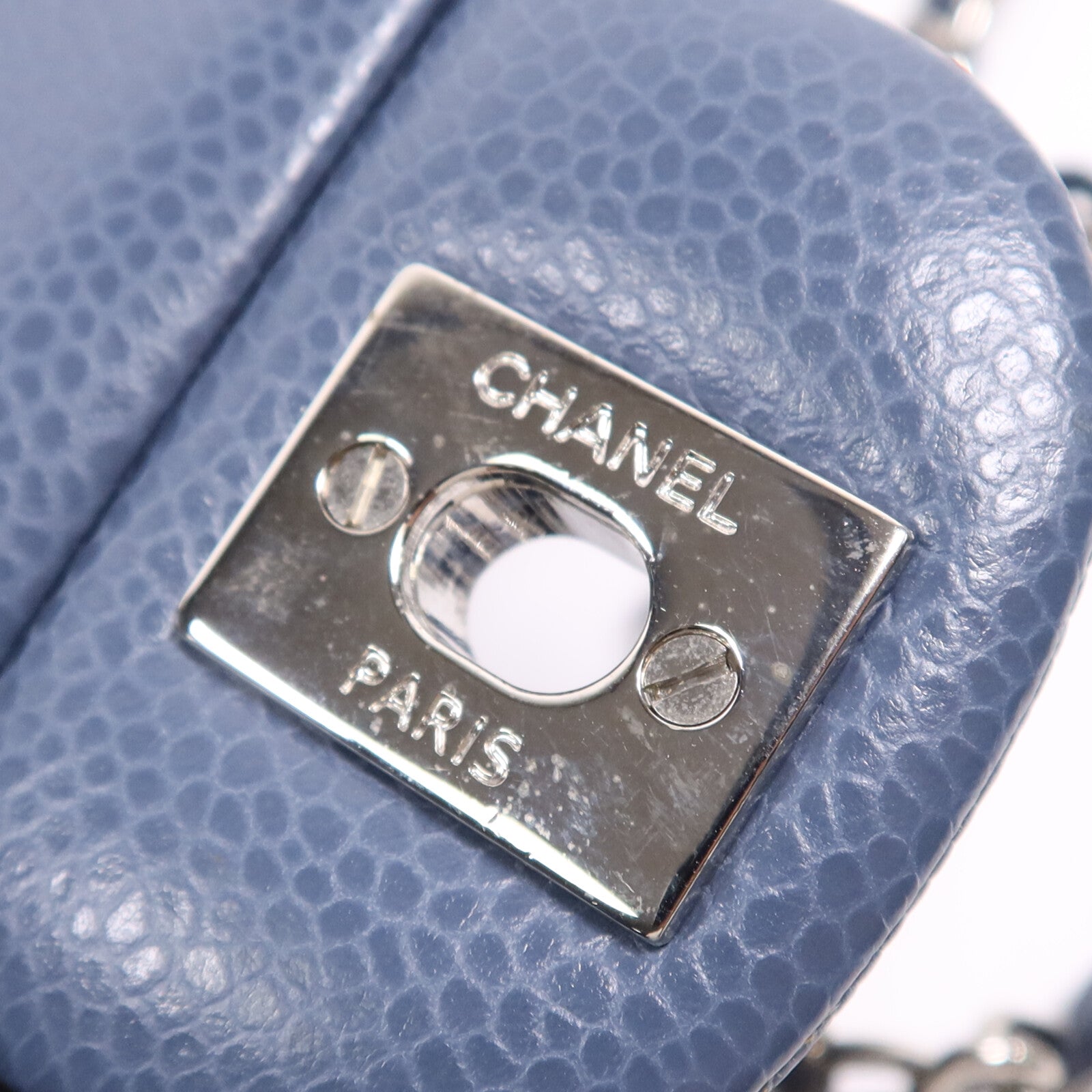 CHANEL 羊皮皮革Mini Classic 17銀扣鏈帶肩背袋