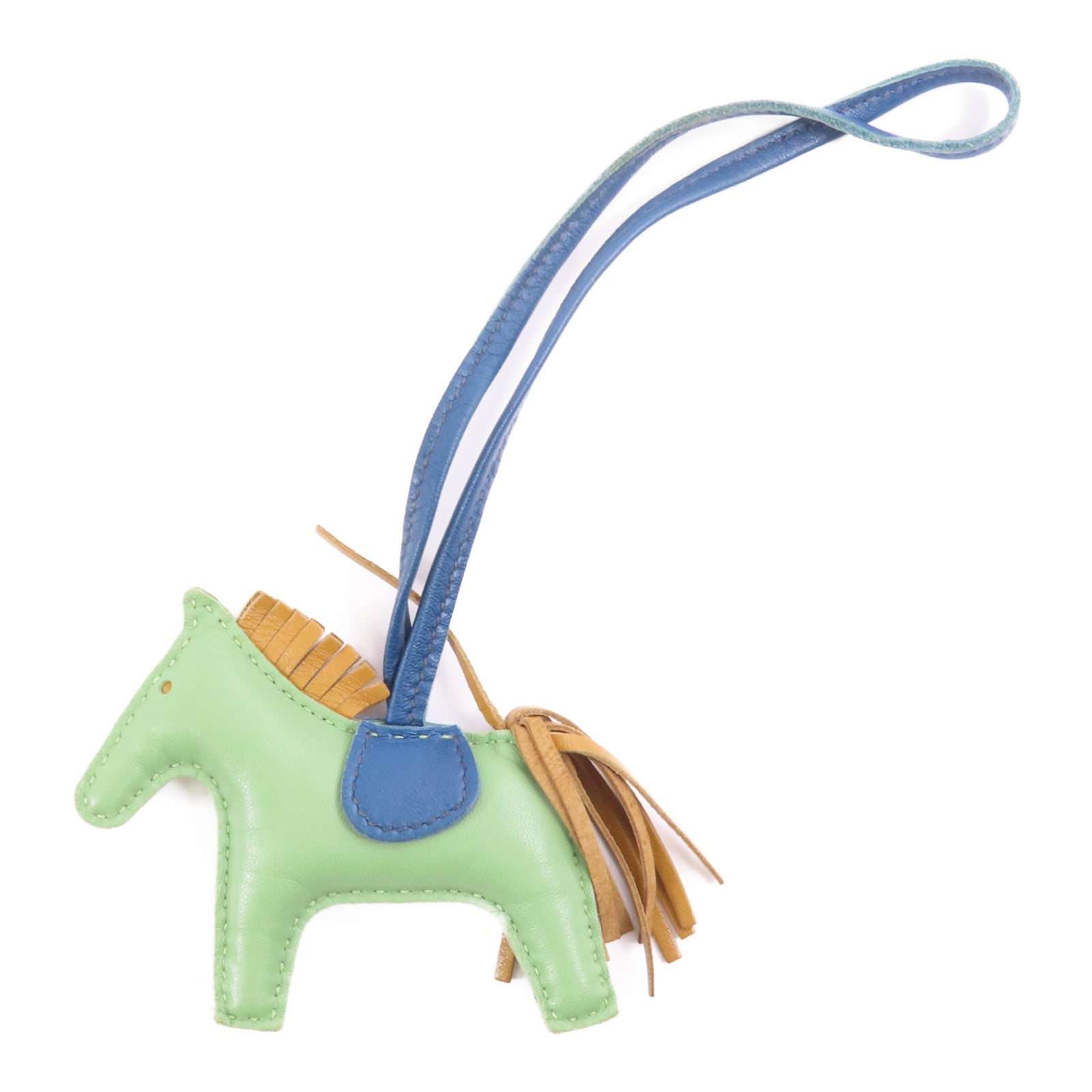 HERMES Rodeo PM Charm Milo Lether Green Brown