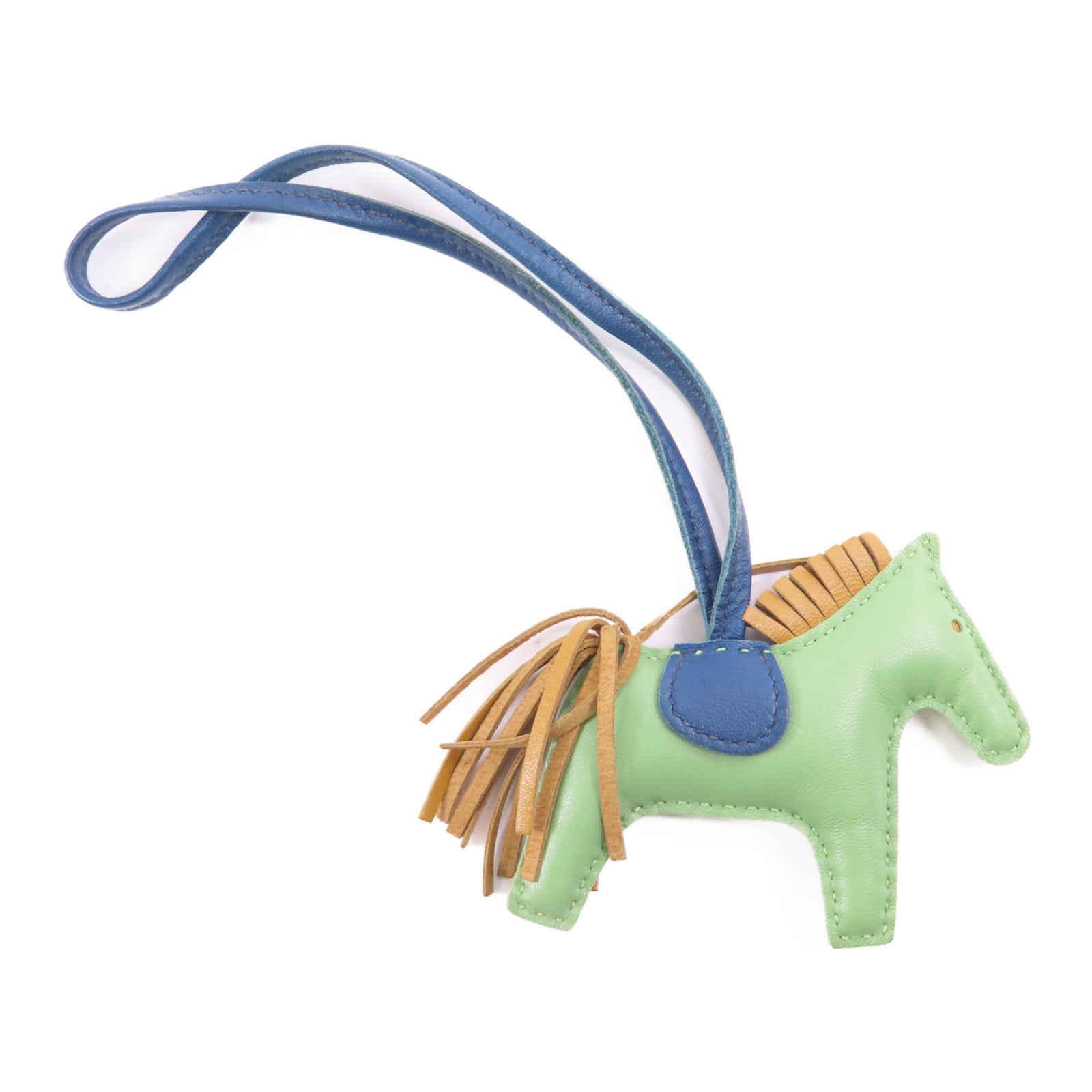 HERMES Rodeo PM Charm Milo Lether Green Brown