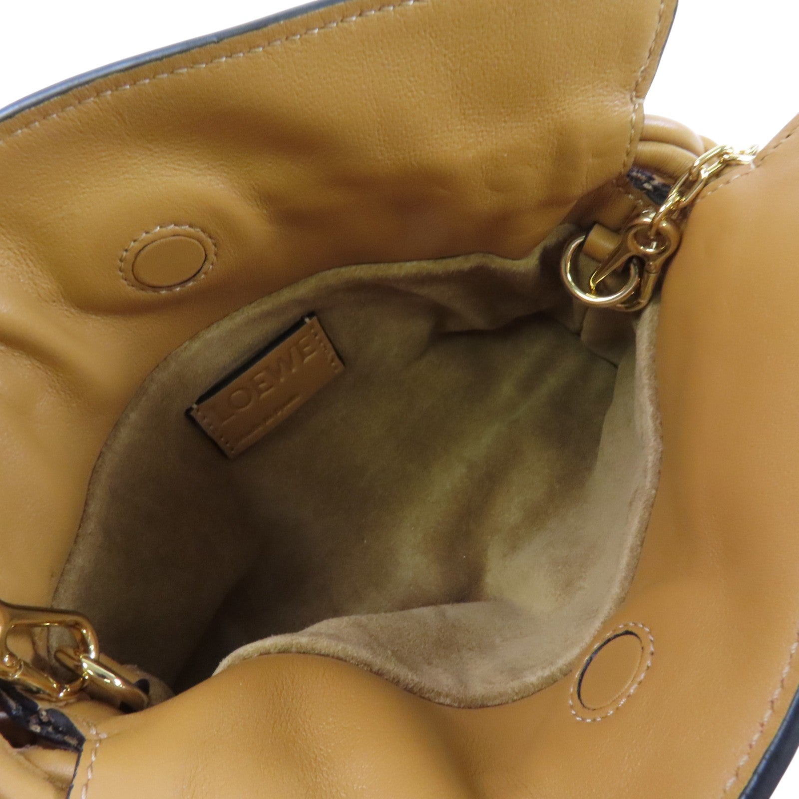 LOEWE 牛皮皮革Flamenco Nano鏈帶肩背袋