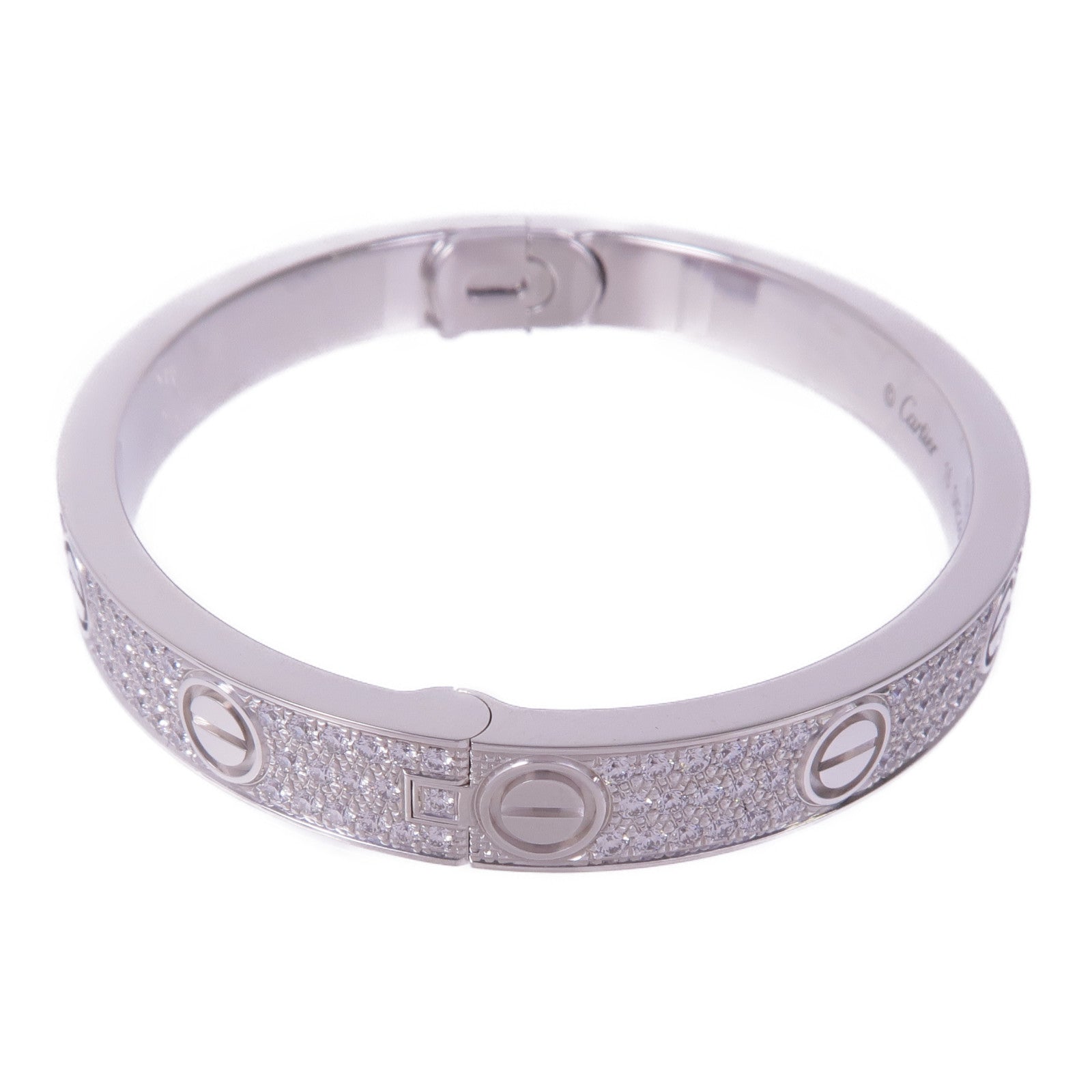 CARTIER 【激減優惠】18K白金Love Bracelet鑽石手鐲Cartier#16