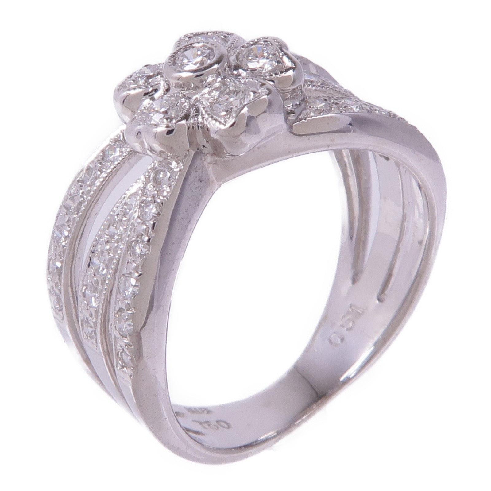 JEWELRY 【激減優惠】18K白金Diamond Ring鑽石戒指US#5.5