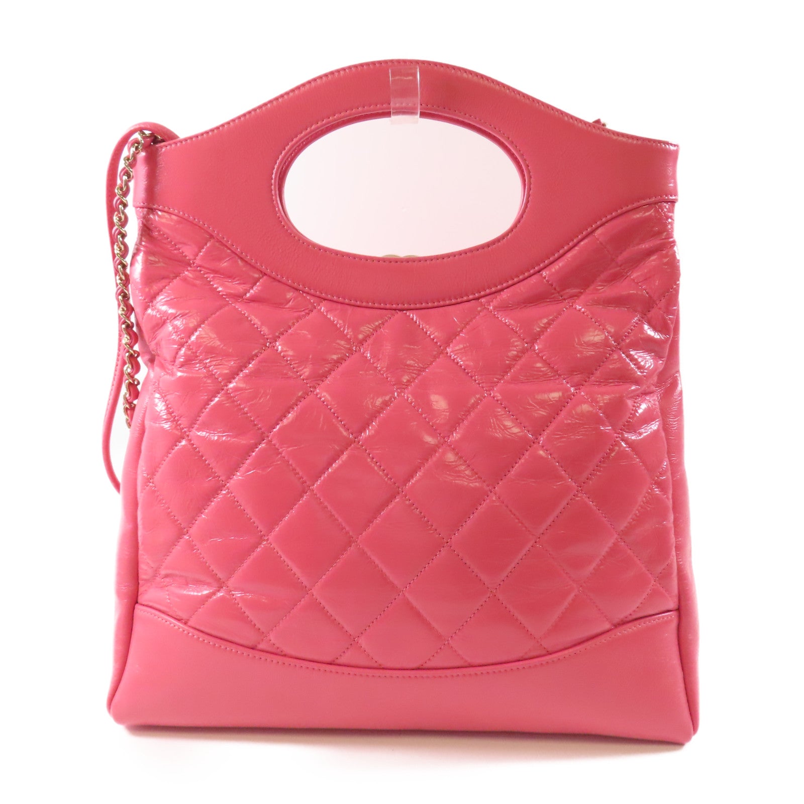 CHANEL 漆皮皮革/牛皮皮革Chanel 31 Medium Bag金扣手挽肩背兩用袋