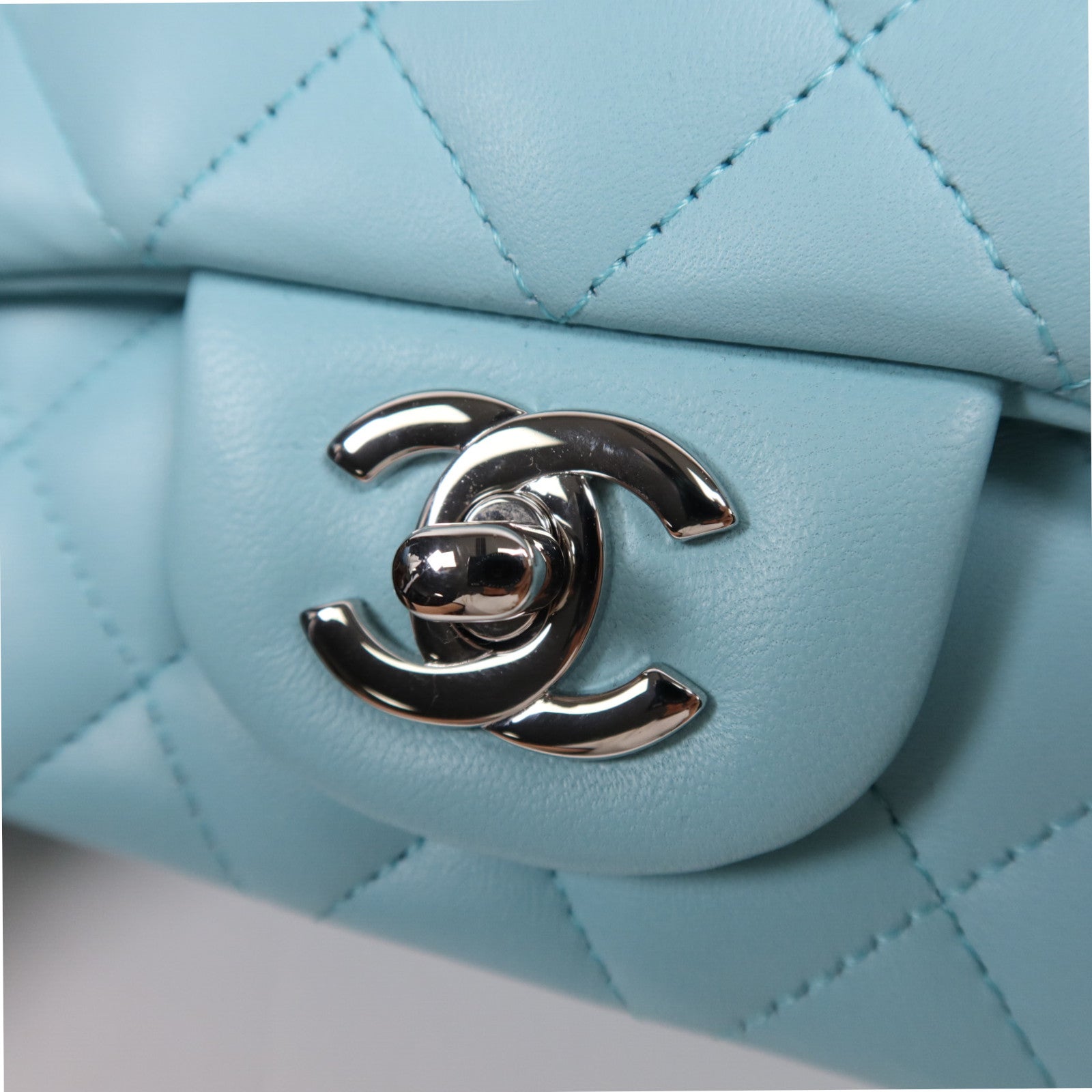 CHANEL 羊皮皮革Classic 20銀扣鏈帶肩背袋