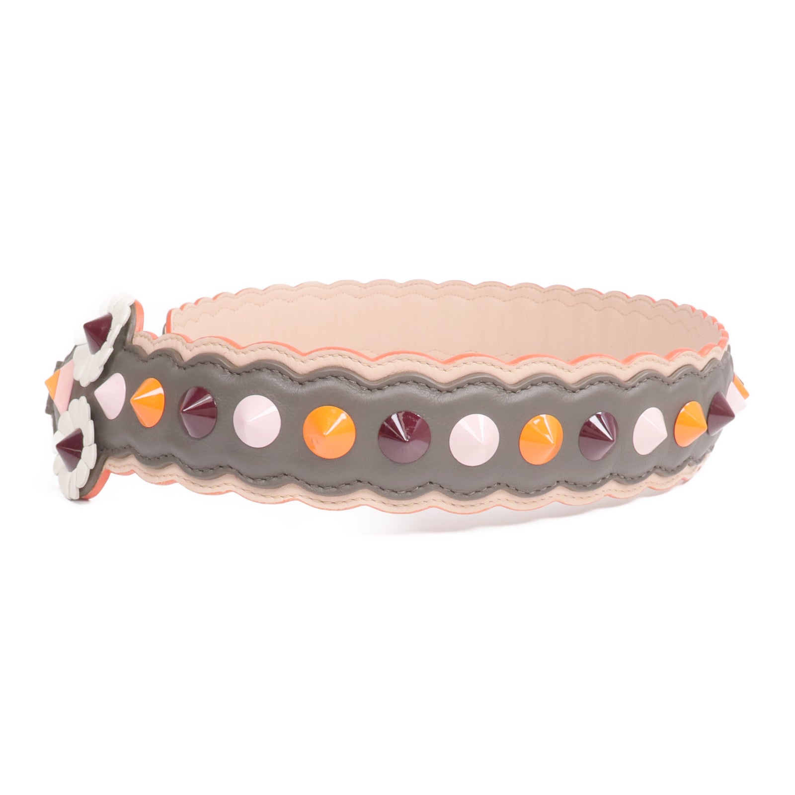 FENDI 牛皮皮革Shoulder Strap銀扣肩帶