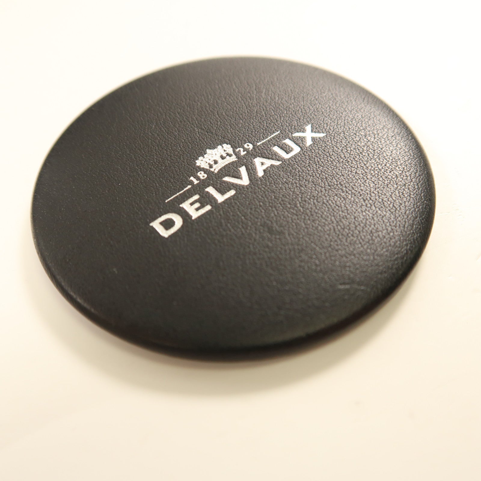 Delvaux 皮革/絨布Hand Bag銀扣手拿包黑色