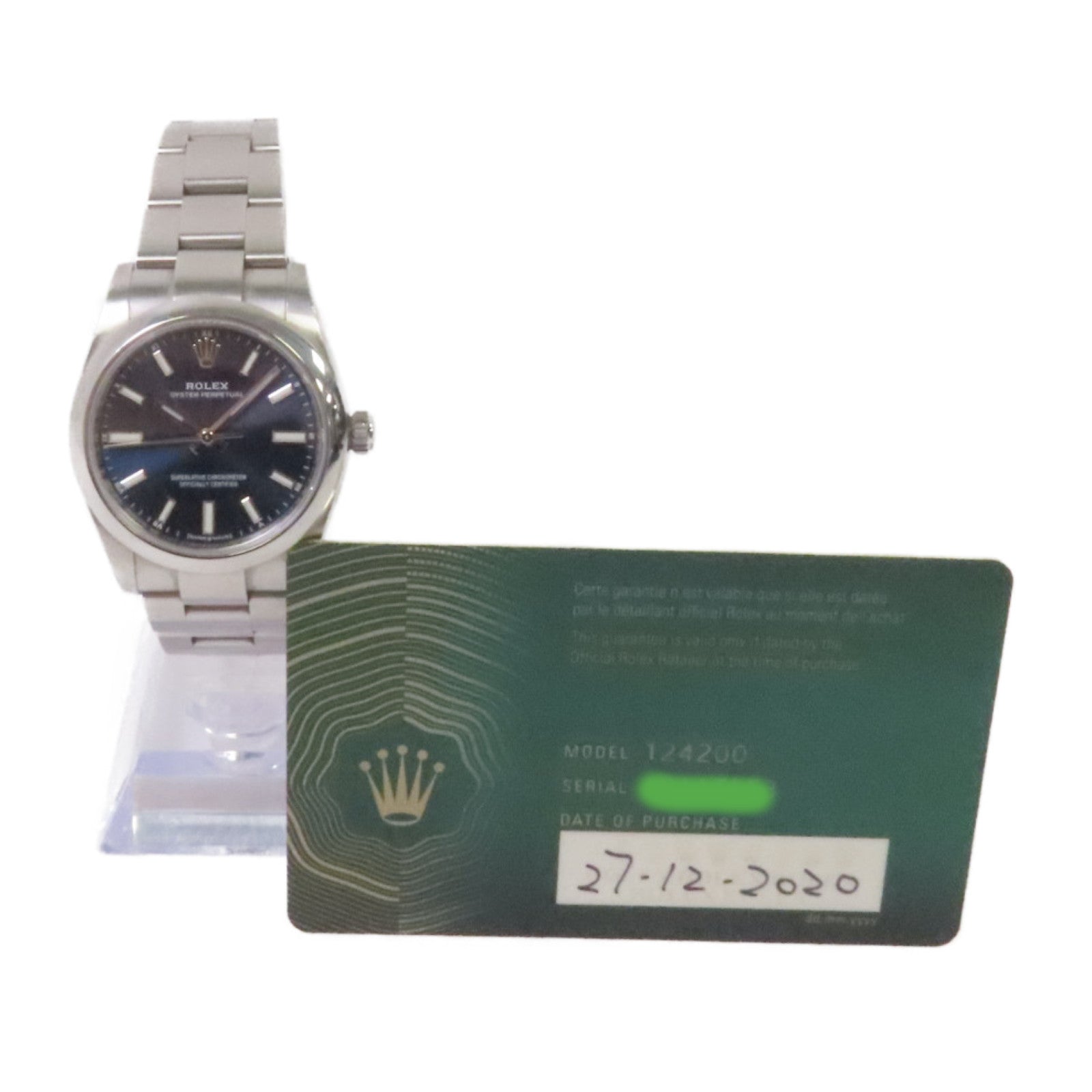 ROLEX Oyster Perpetual 34mm Watch不鏽鋼自動機芯手錶寶藍色