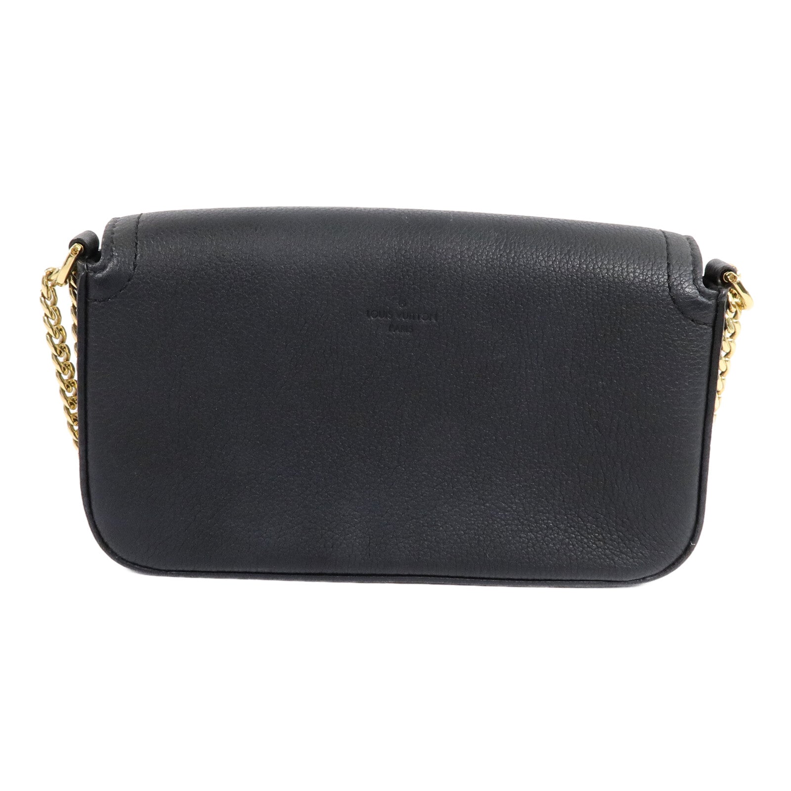 LOUIS VUITTON Grained Calf Lockme Tender Pochette鏈帶肩背袋