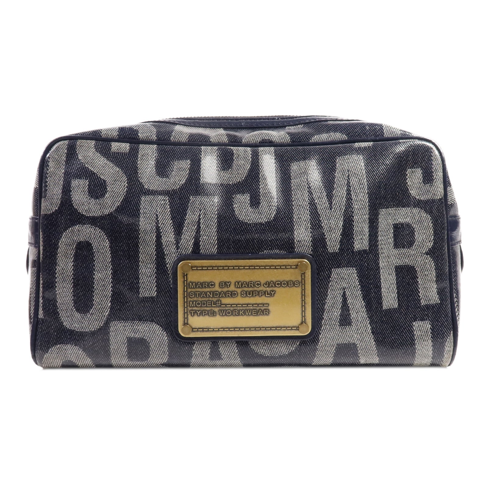 MARC BY MARC JACOBS 塗層帆布Pouch金扣手拿包