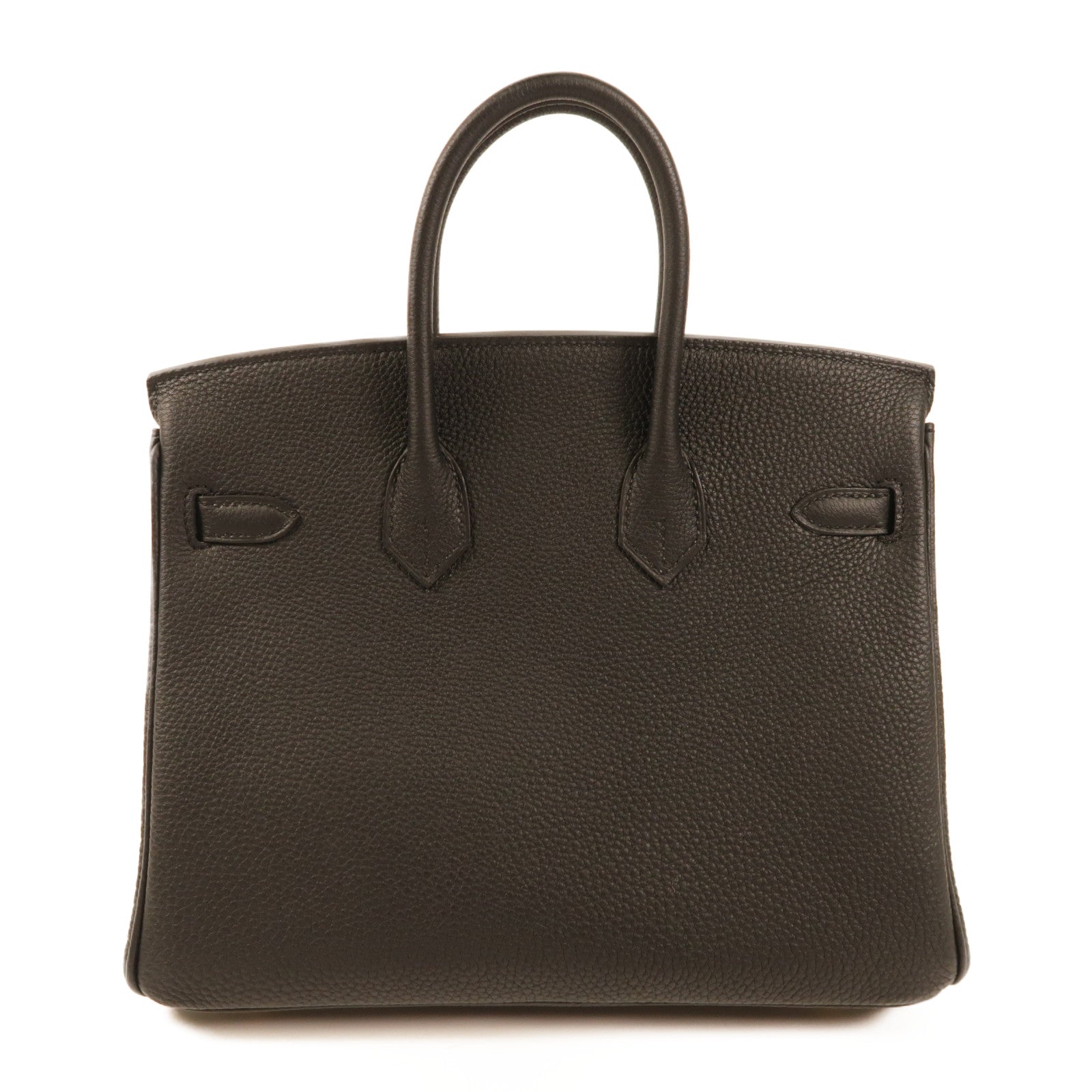 HERMES 【激減優惠】Clemence皮革Birkin 25金扣手挽袋Noir